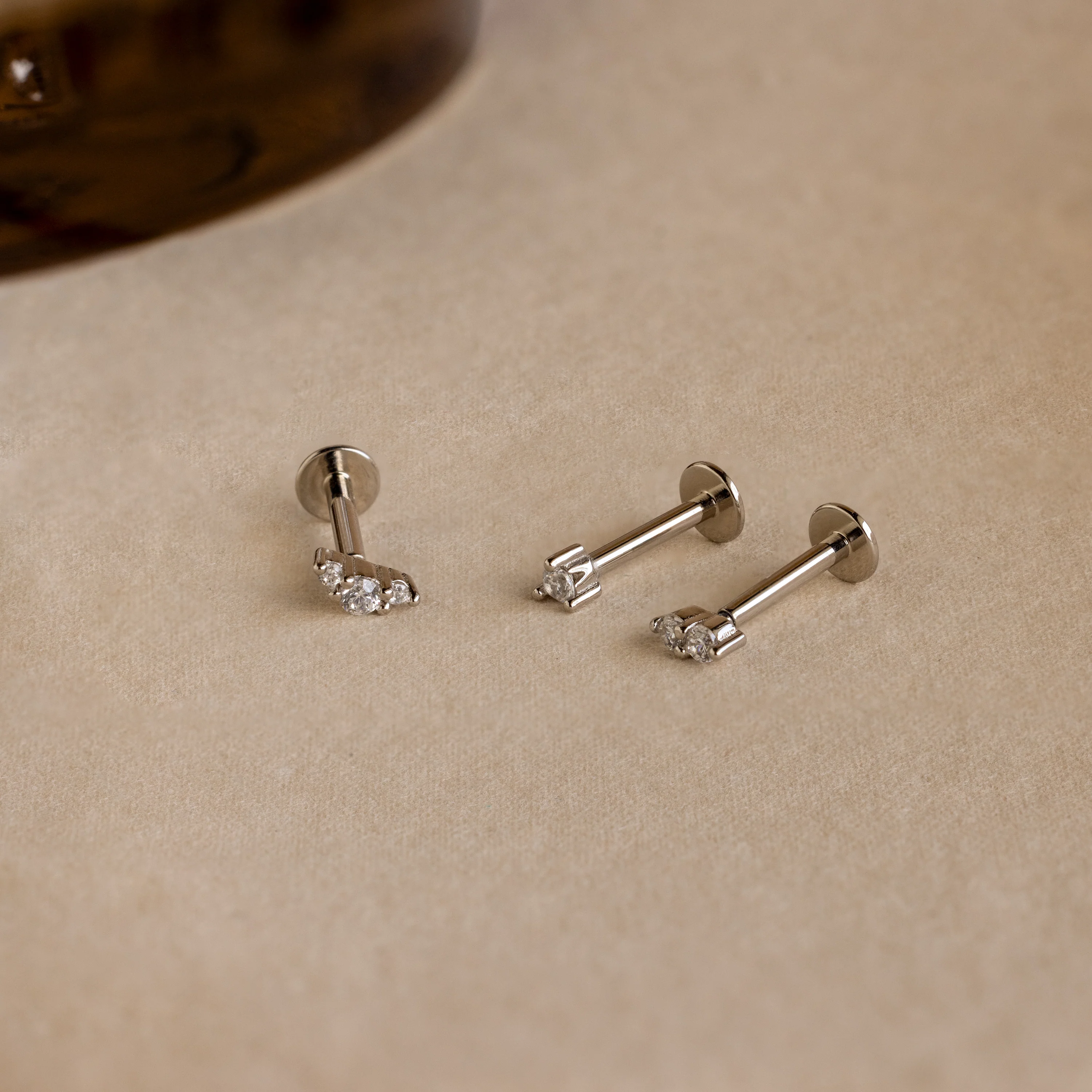 Tiny Diamond Flatback Studs Set - Image 4