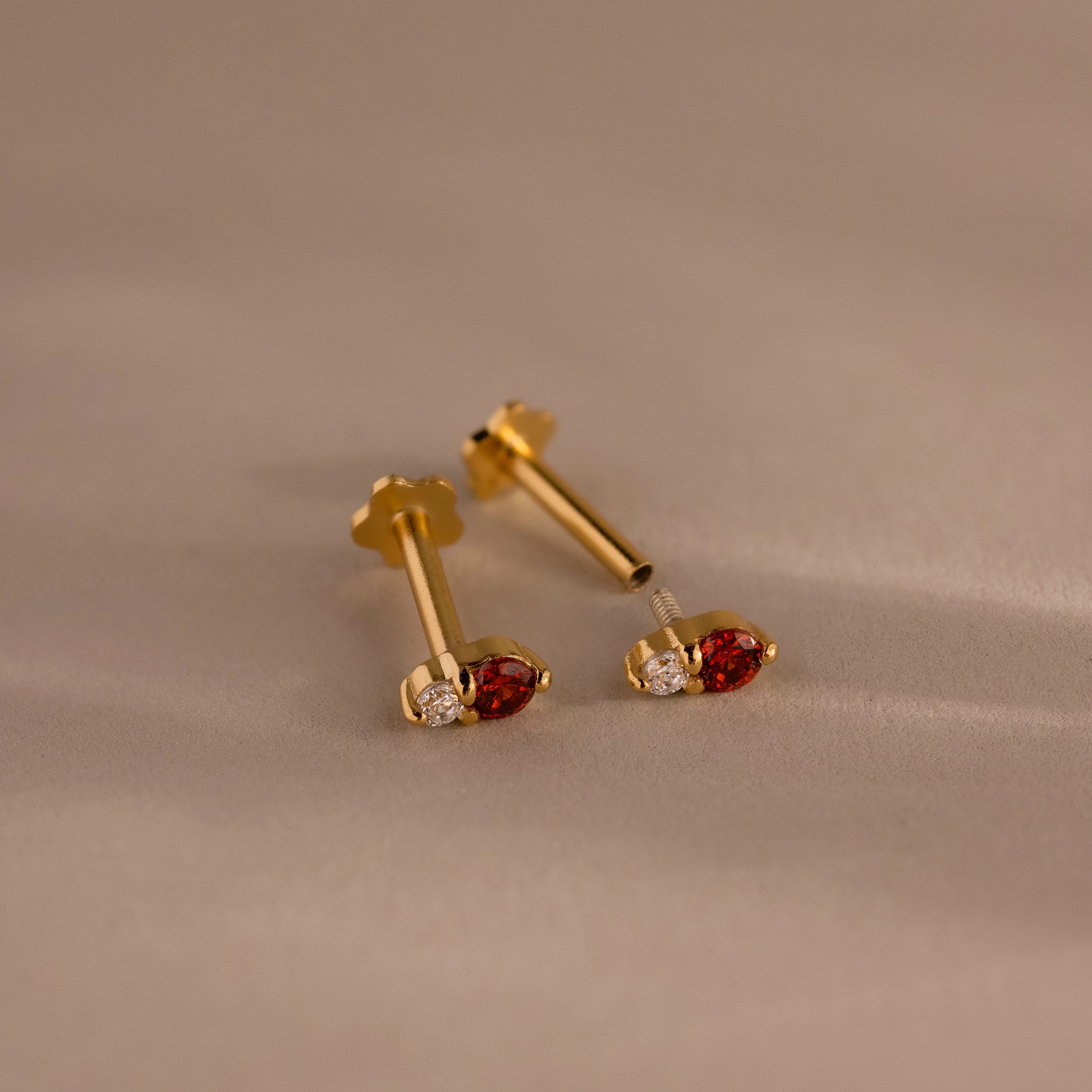 Tiny Duo Birthstone Flatback Studs - Image 15