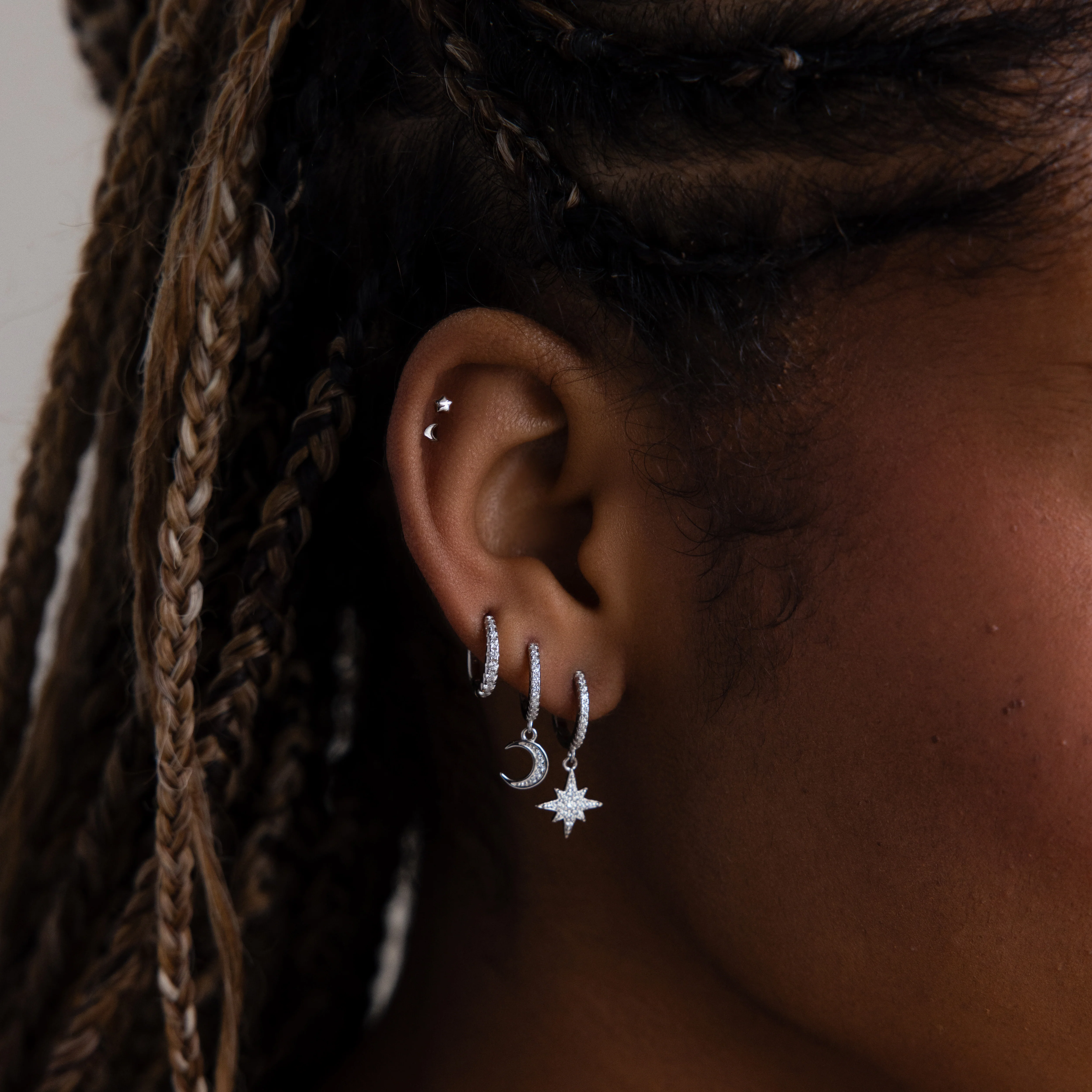 Tiny Moon & Star Studs - Image 8