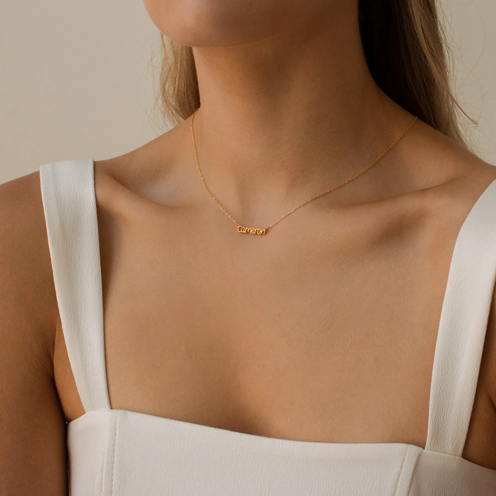 Tiny Preppy Name Necklace - Image 4