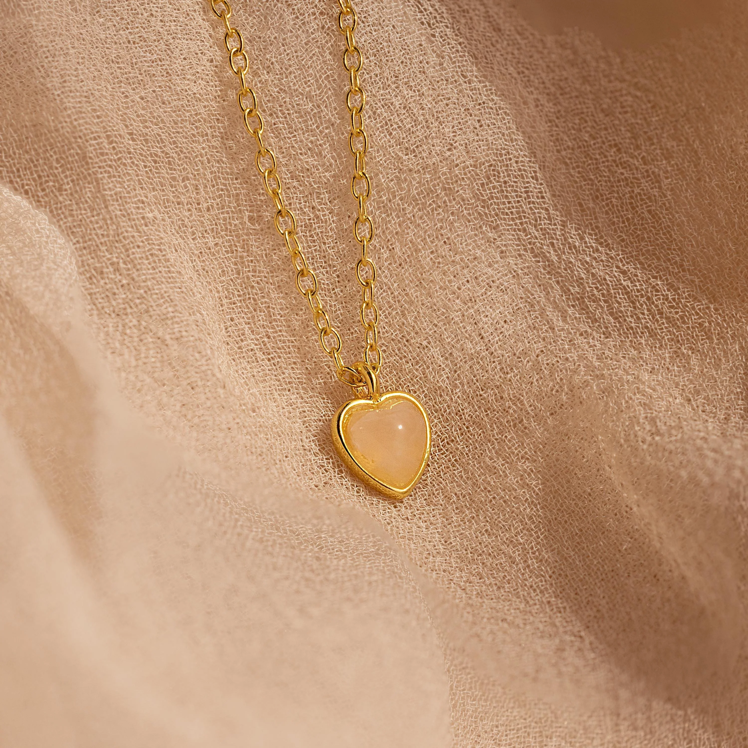 Tiny Rose Quartz Heart Necklace - Image 7