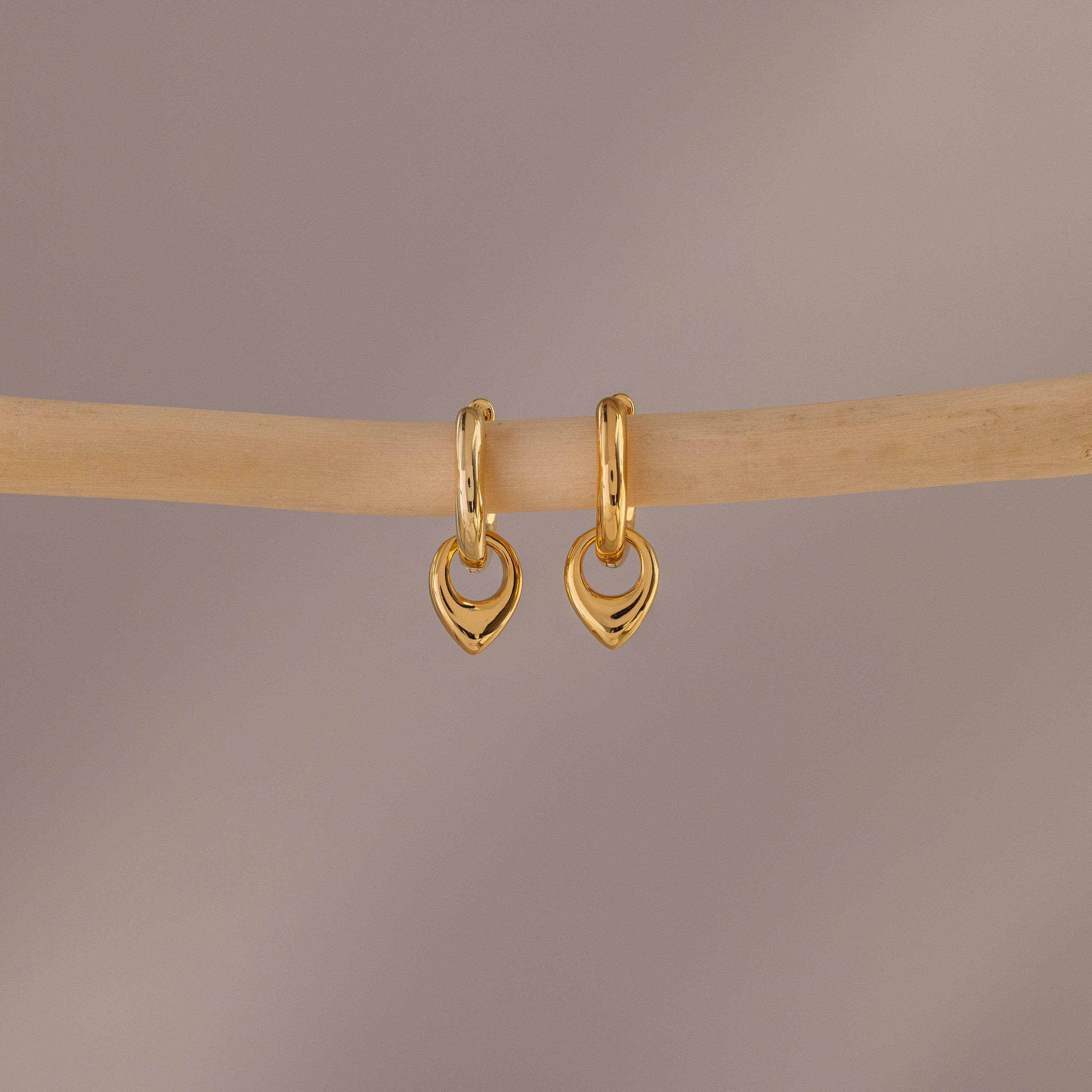 Tiny Teardrop Huggies in 18K Gold - Image 5