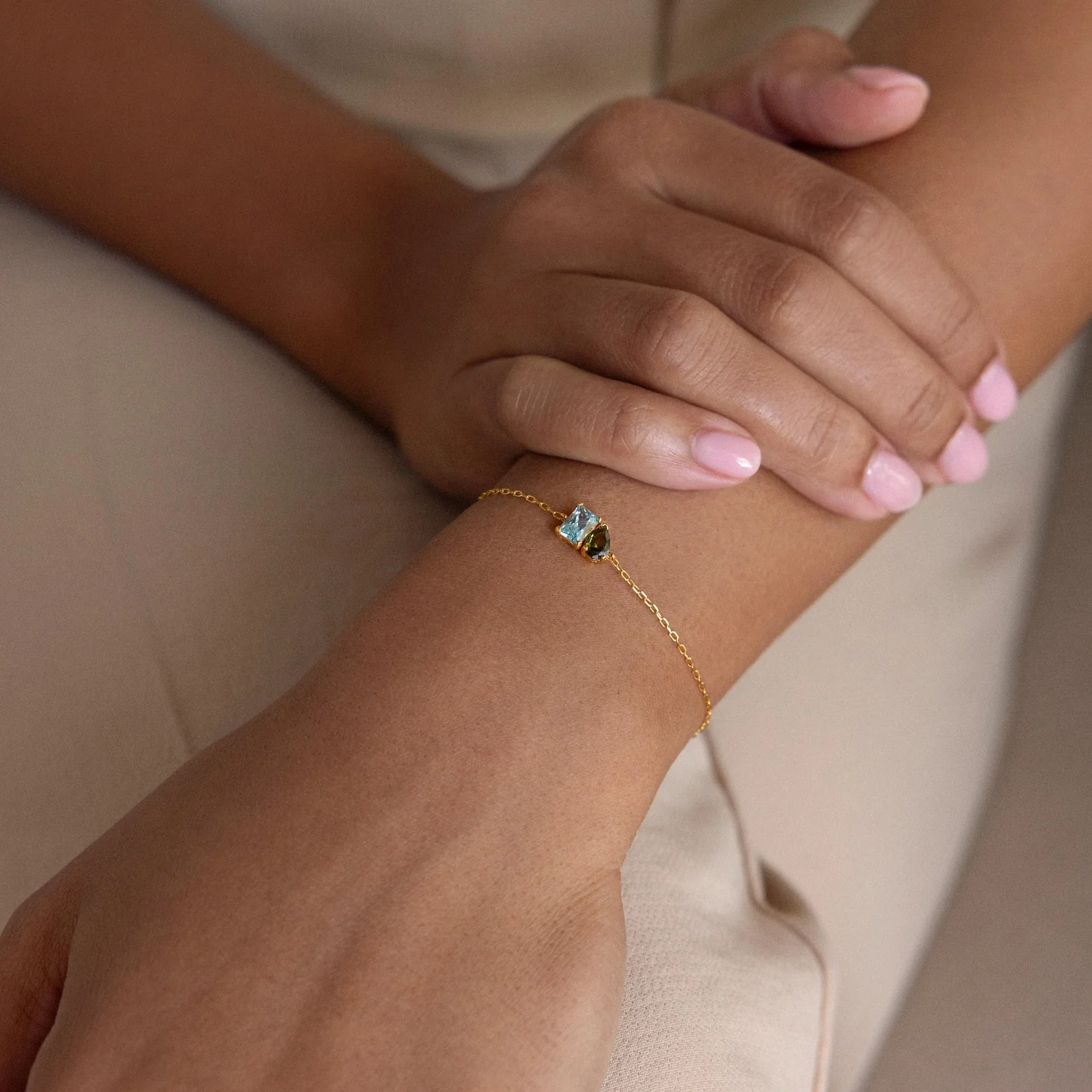 Toi et Moi Birthstone Bracelet - Image 2