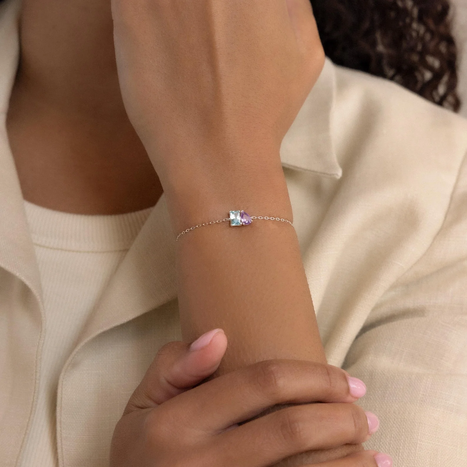 Toi et Moi Birthstone Bracelet - Image 4