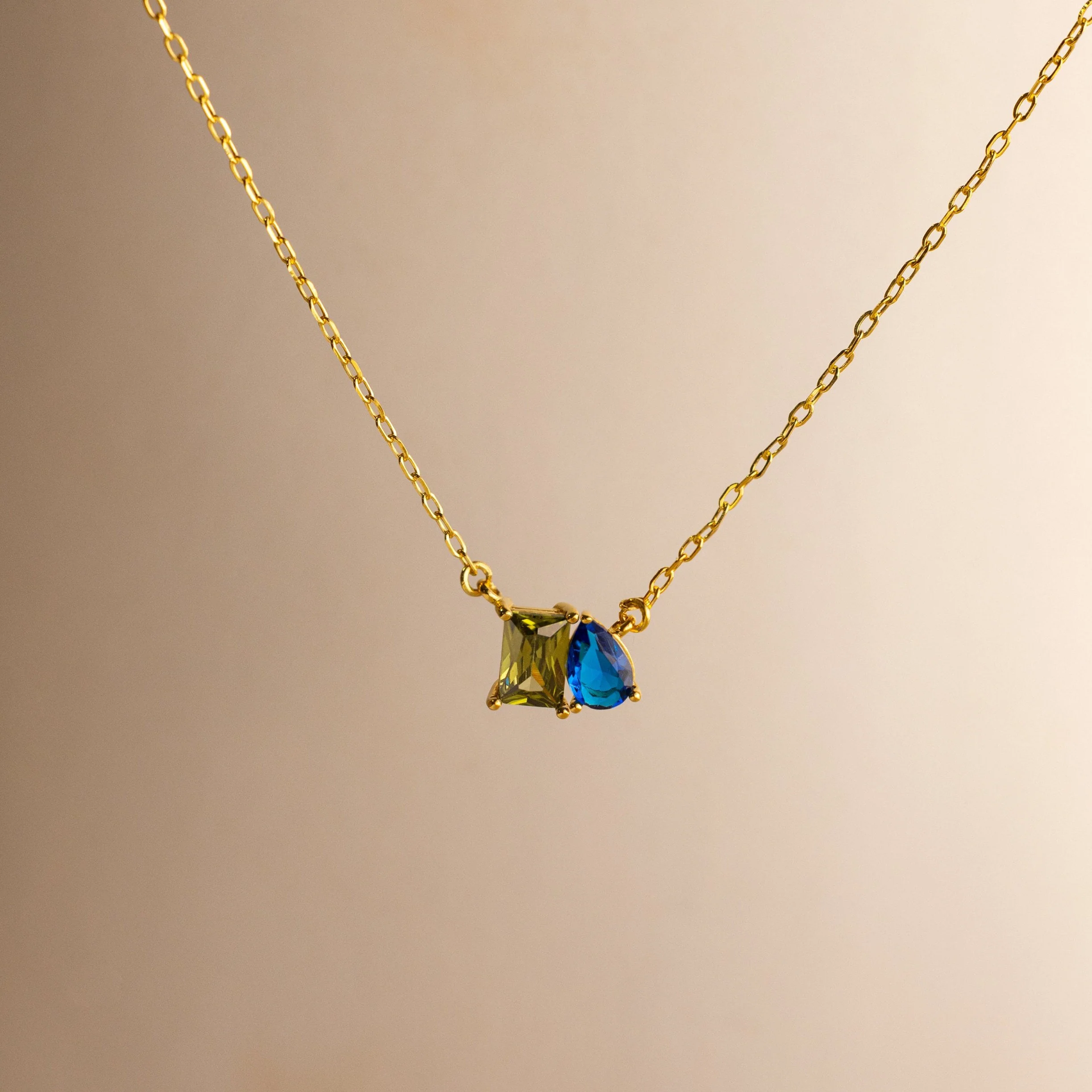 Toi et Moi Birthstone Necklace - Image 5