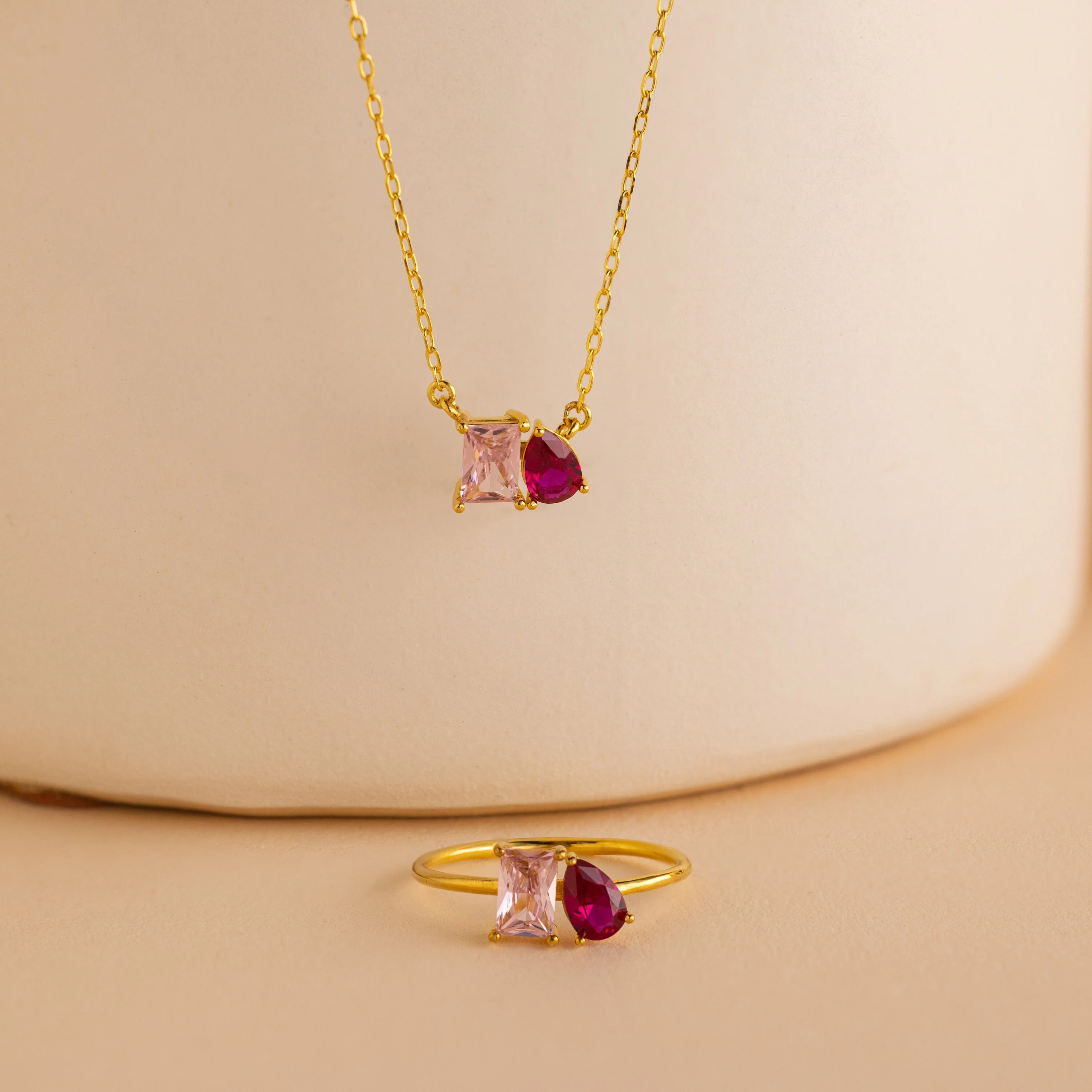 Toi et Moi Birthstone Necklace - Image 7
