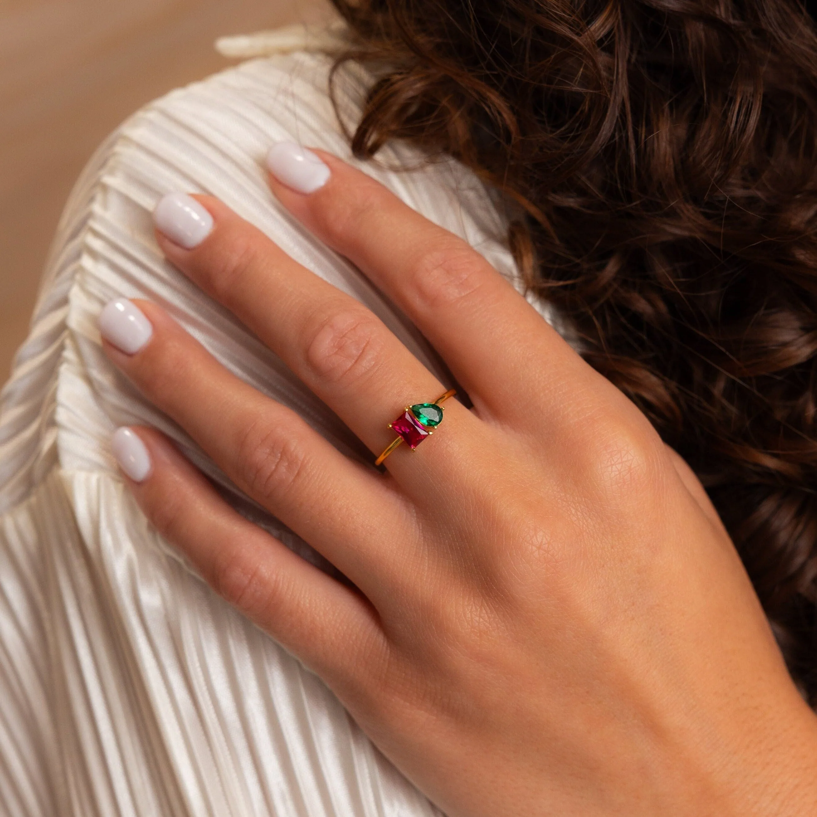 Toi et Moi Birthstone Ring - Image 2