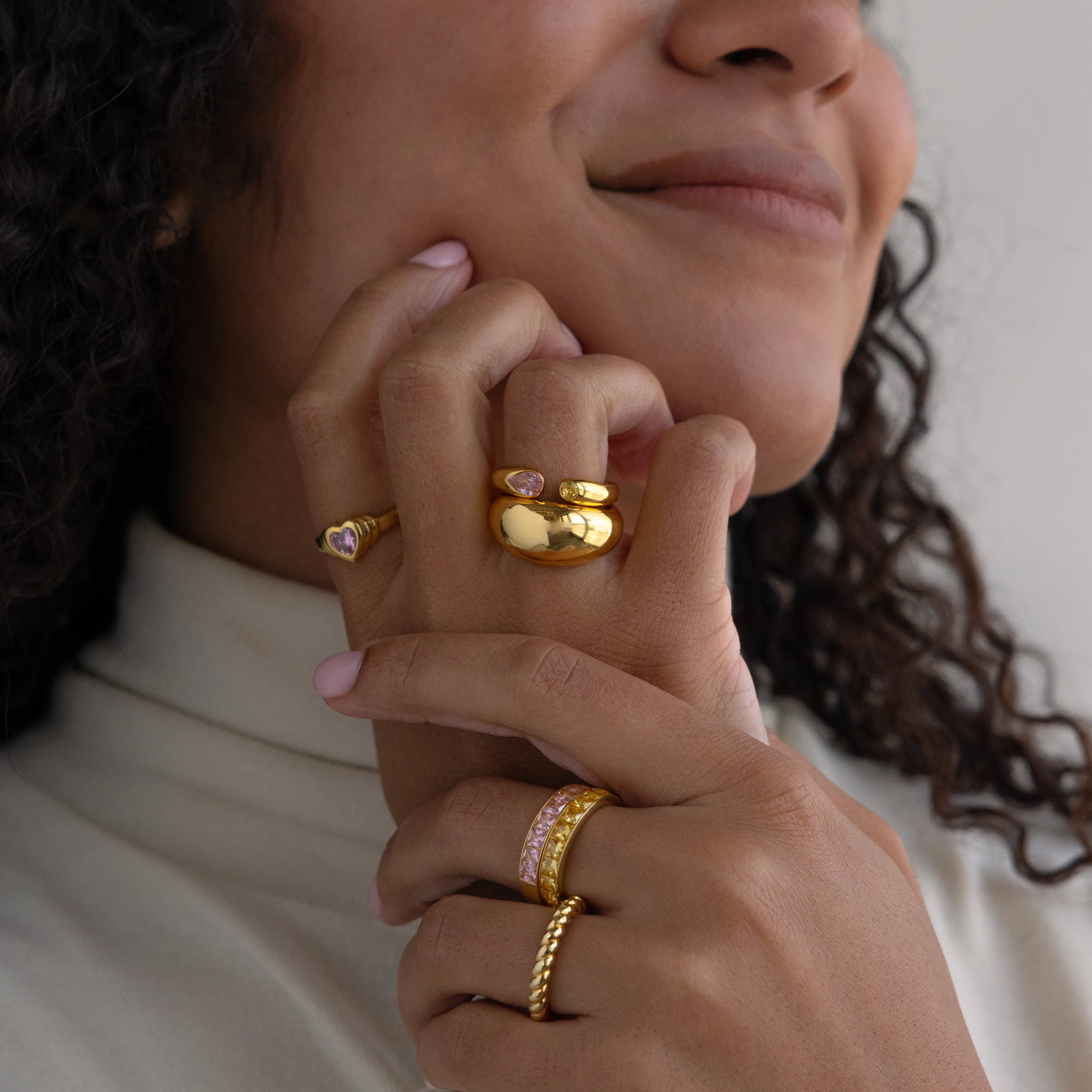 Toi et Moi Birthstone Signet Ring - Image 6