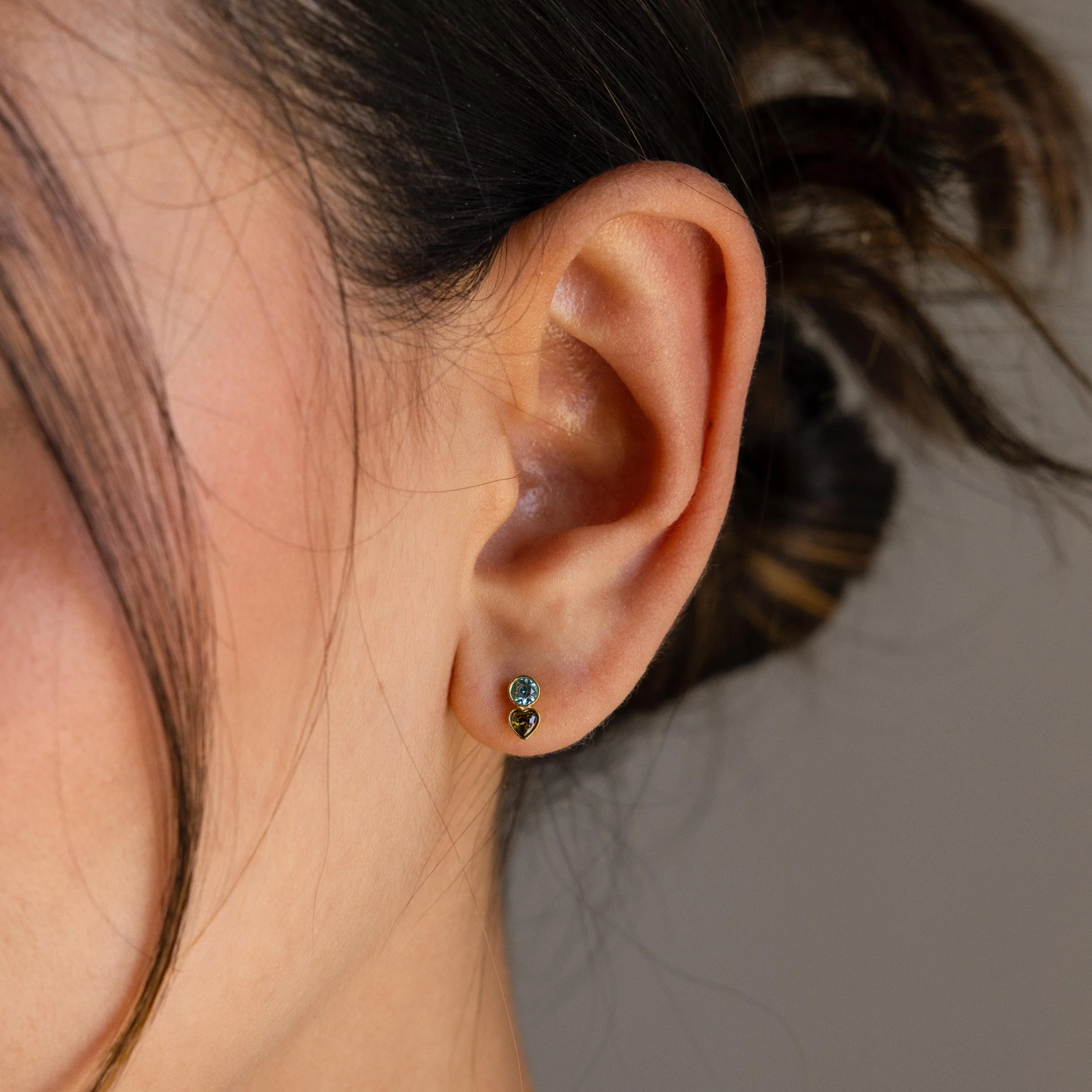 Toi et Moi Birthstone Studs - Image 2