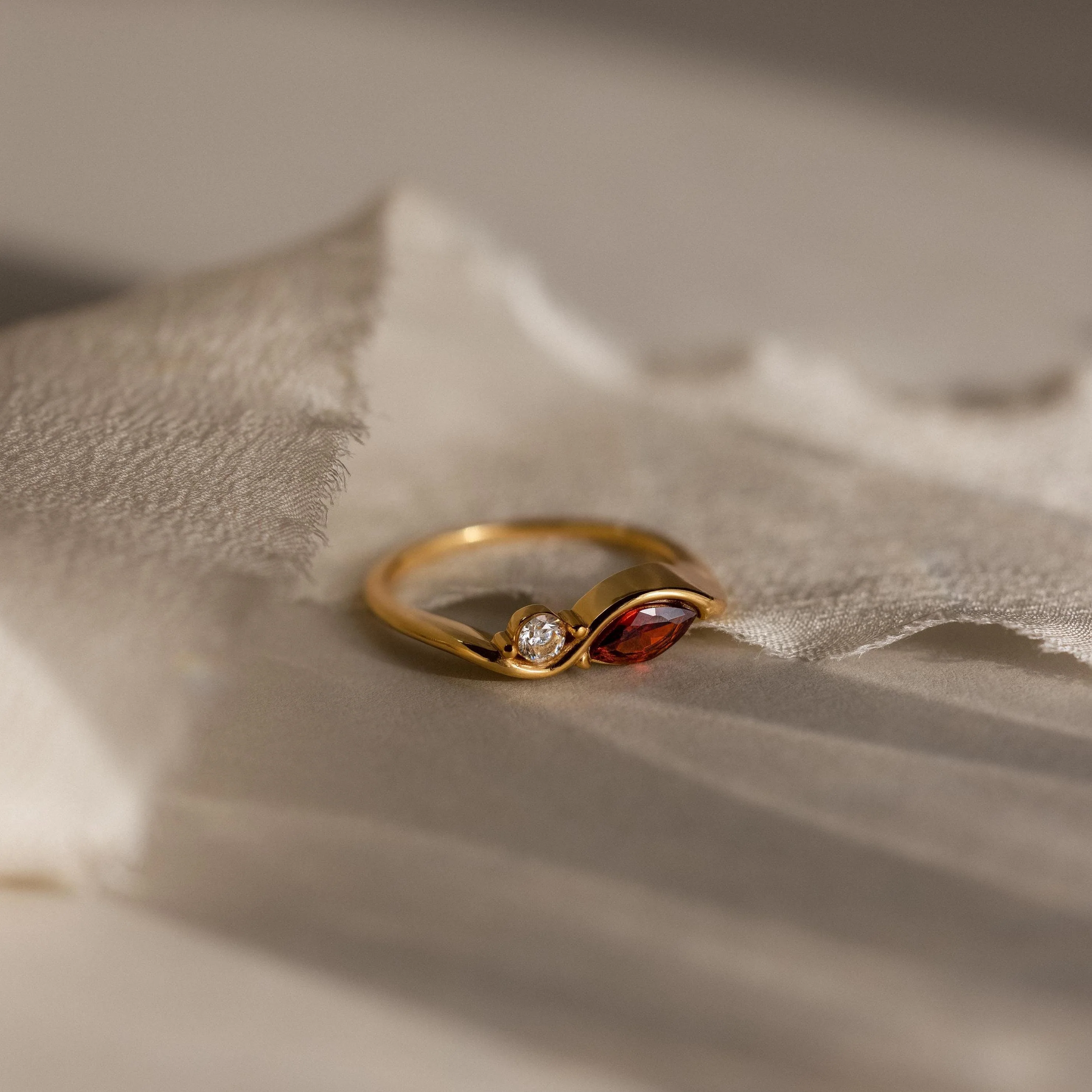 Toi et Moi Infinity Birthstone Ring - Image 5