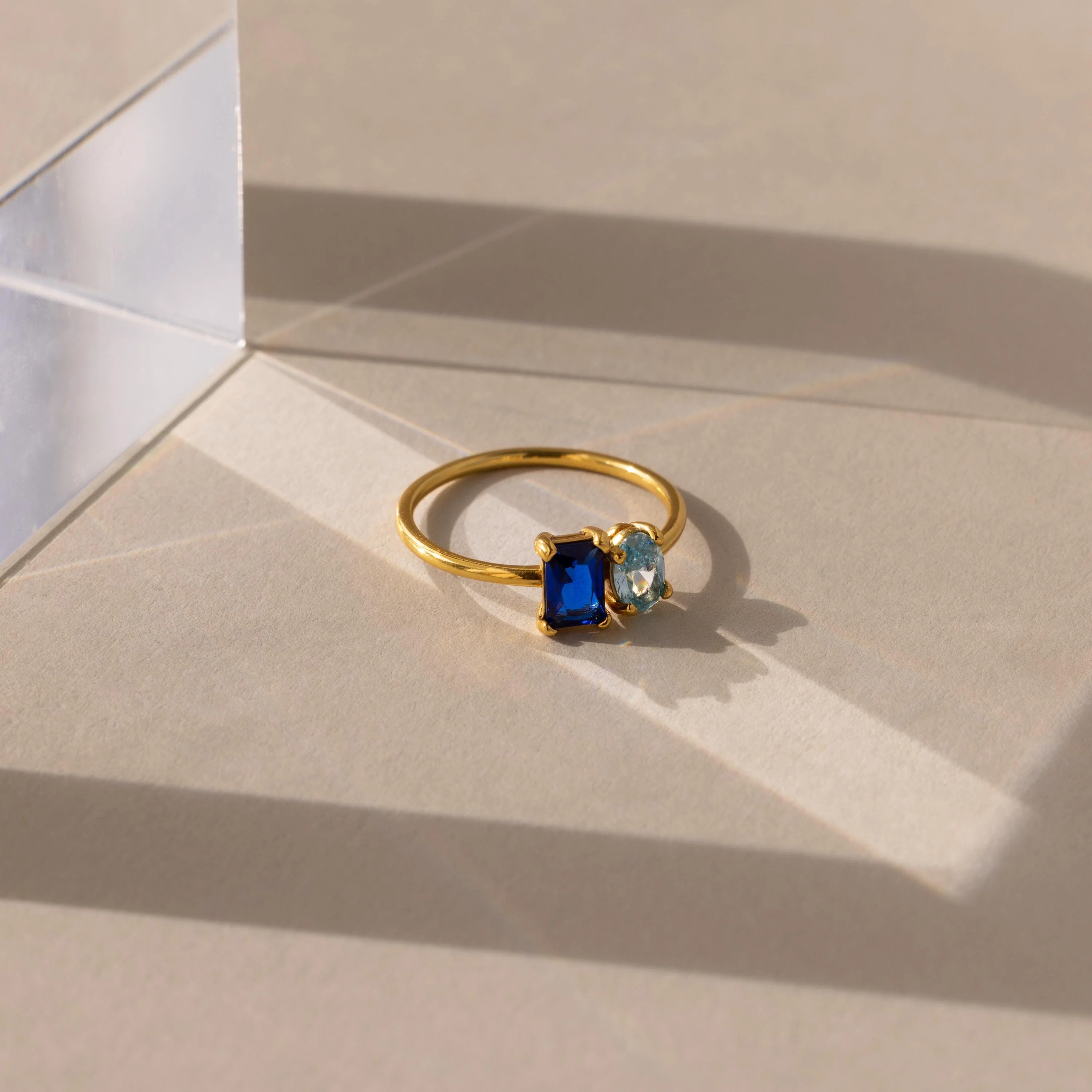 Toi et Moi Oval Birthstone Ring - Image 5