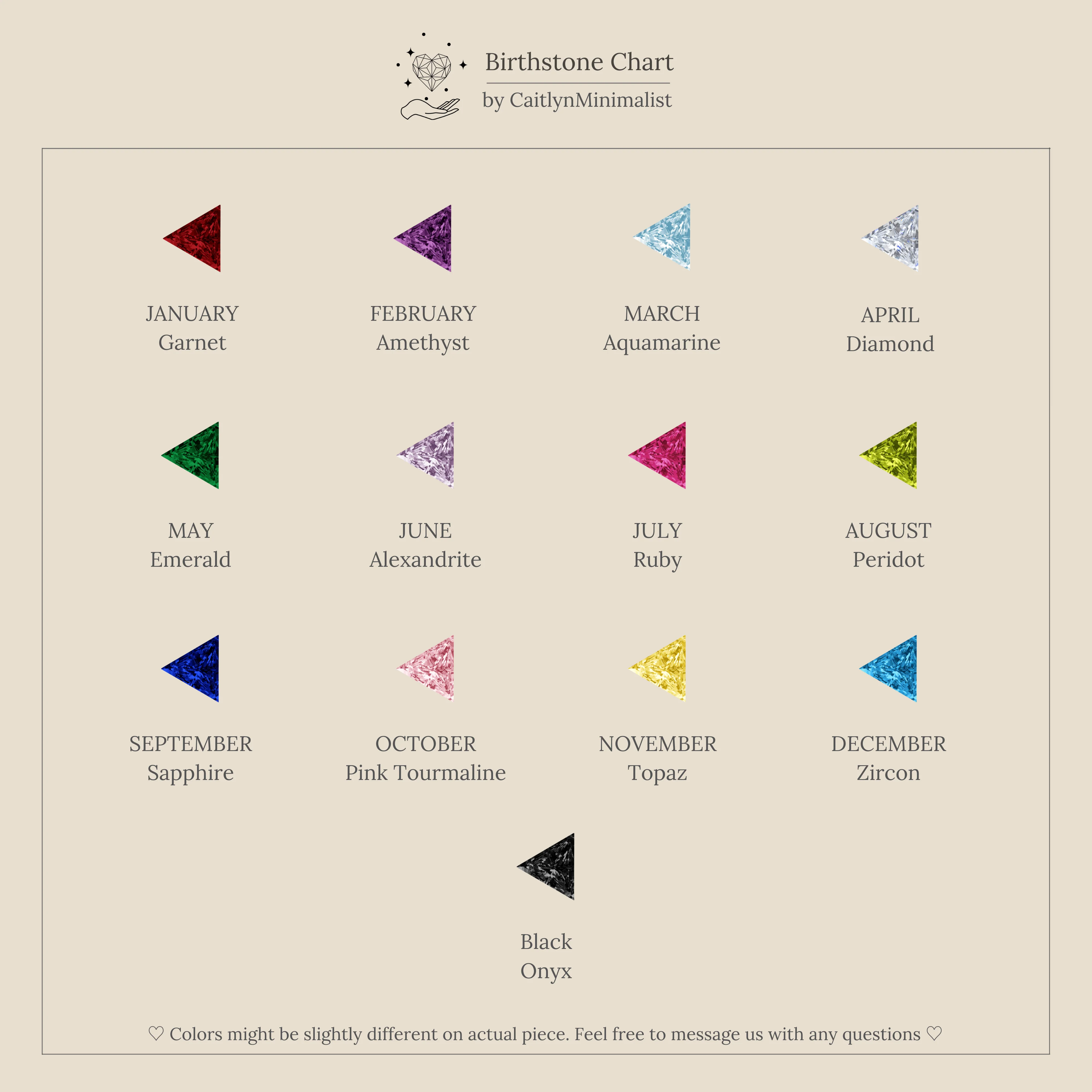 Toi et Moi Triangle Birthstone Ring - Image 8