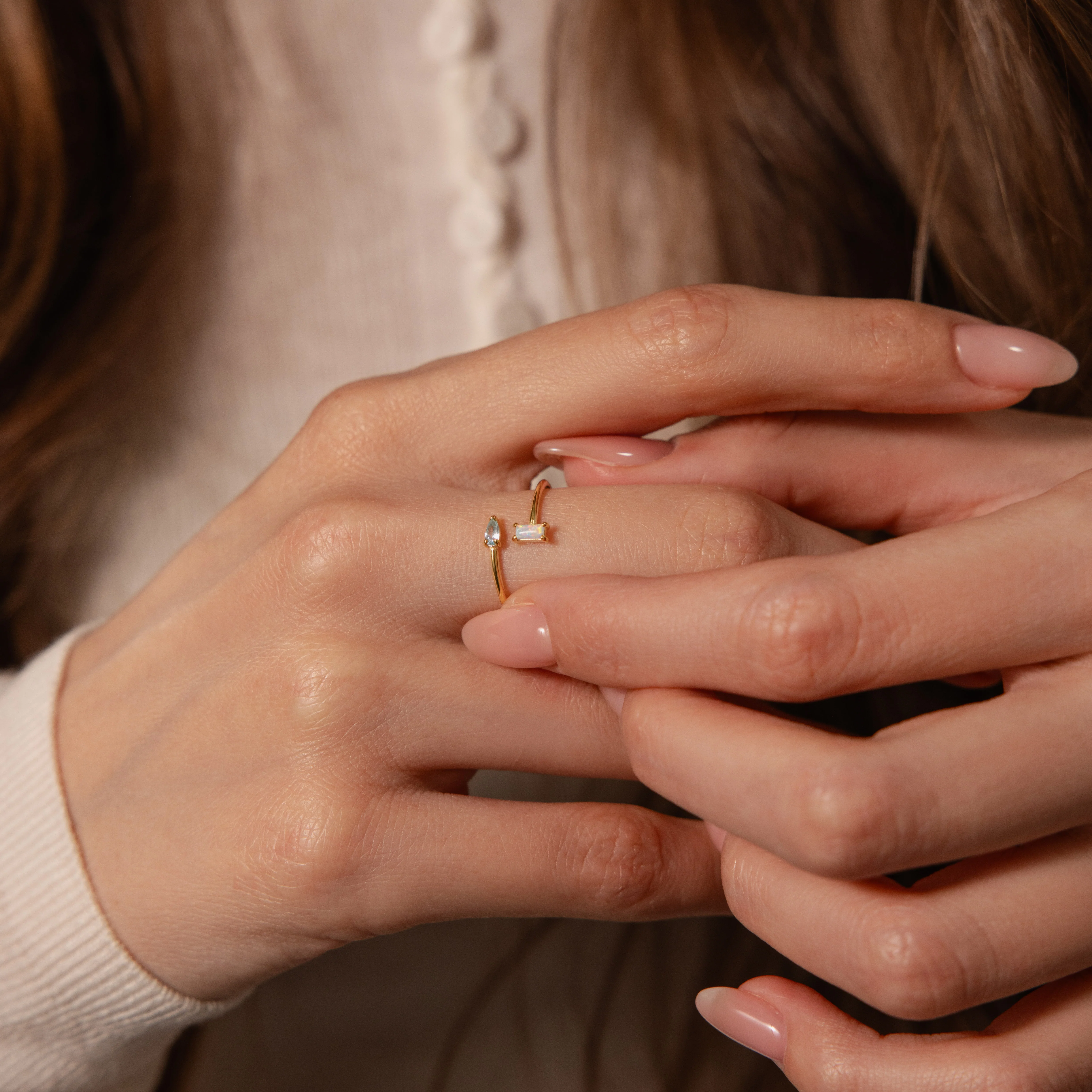 Toi et Moi Wrap Ring in 18K Gold - Image 2