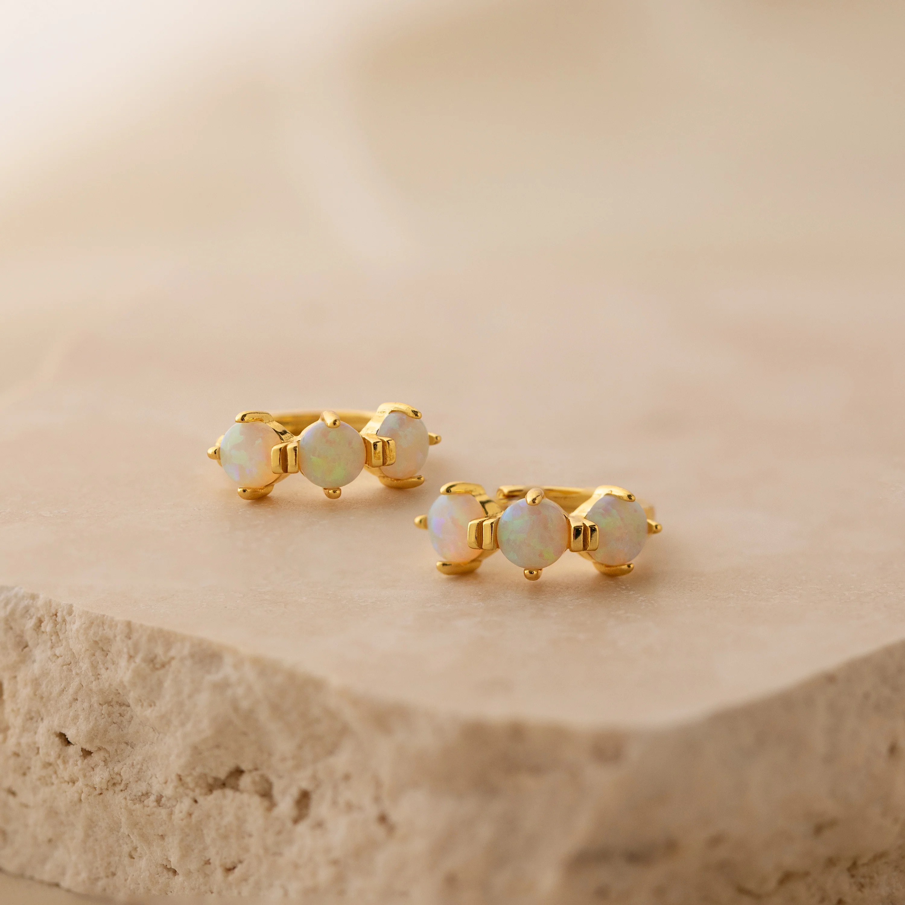 Triple Birthstone Huggies - Image 14
