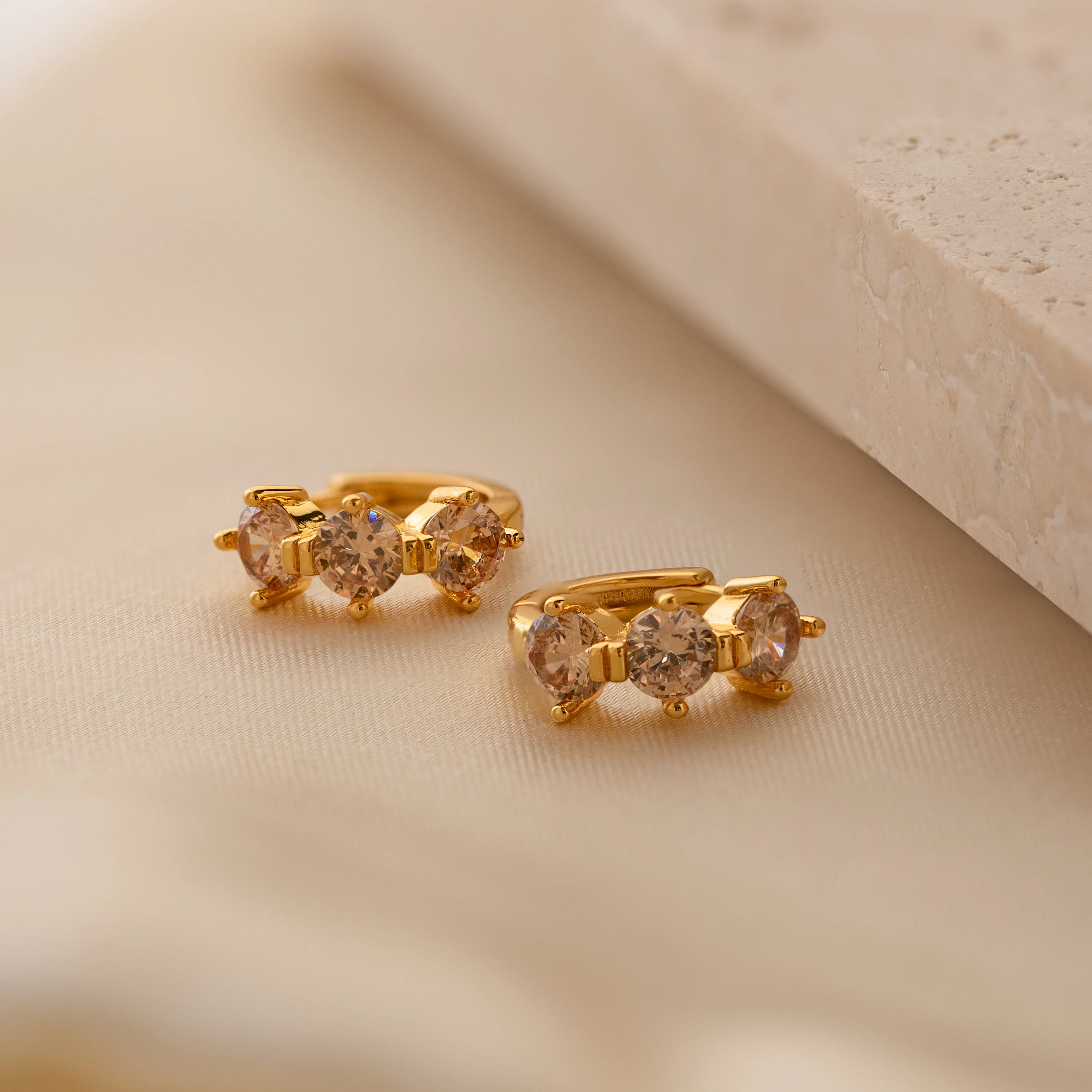 Triple Birthstone Huggies - Image 20