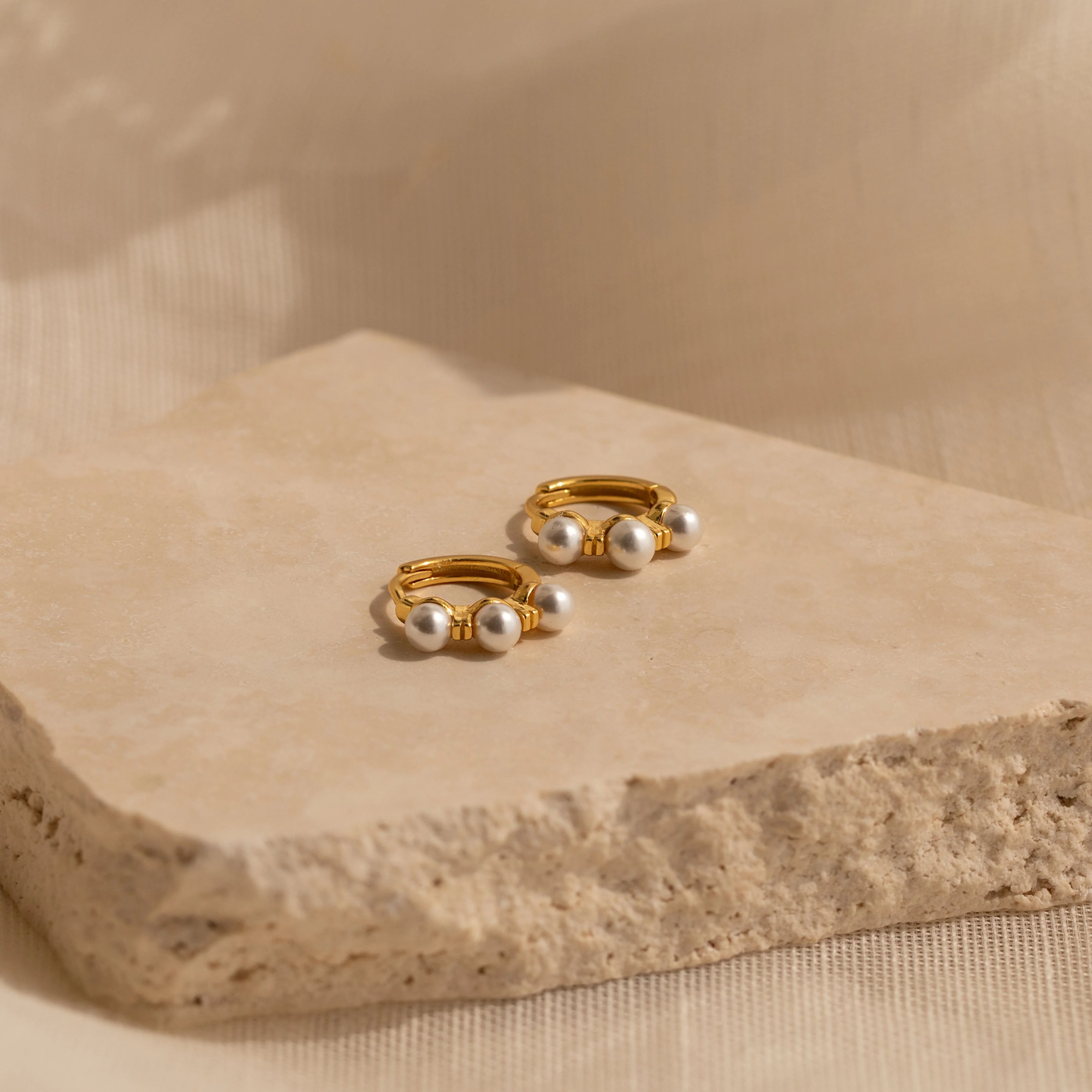 Triple Birthstone Huggies - Image 8
