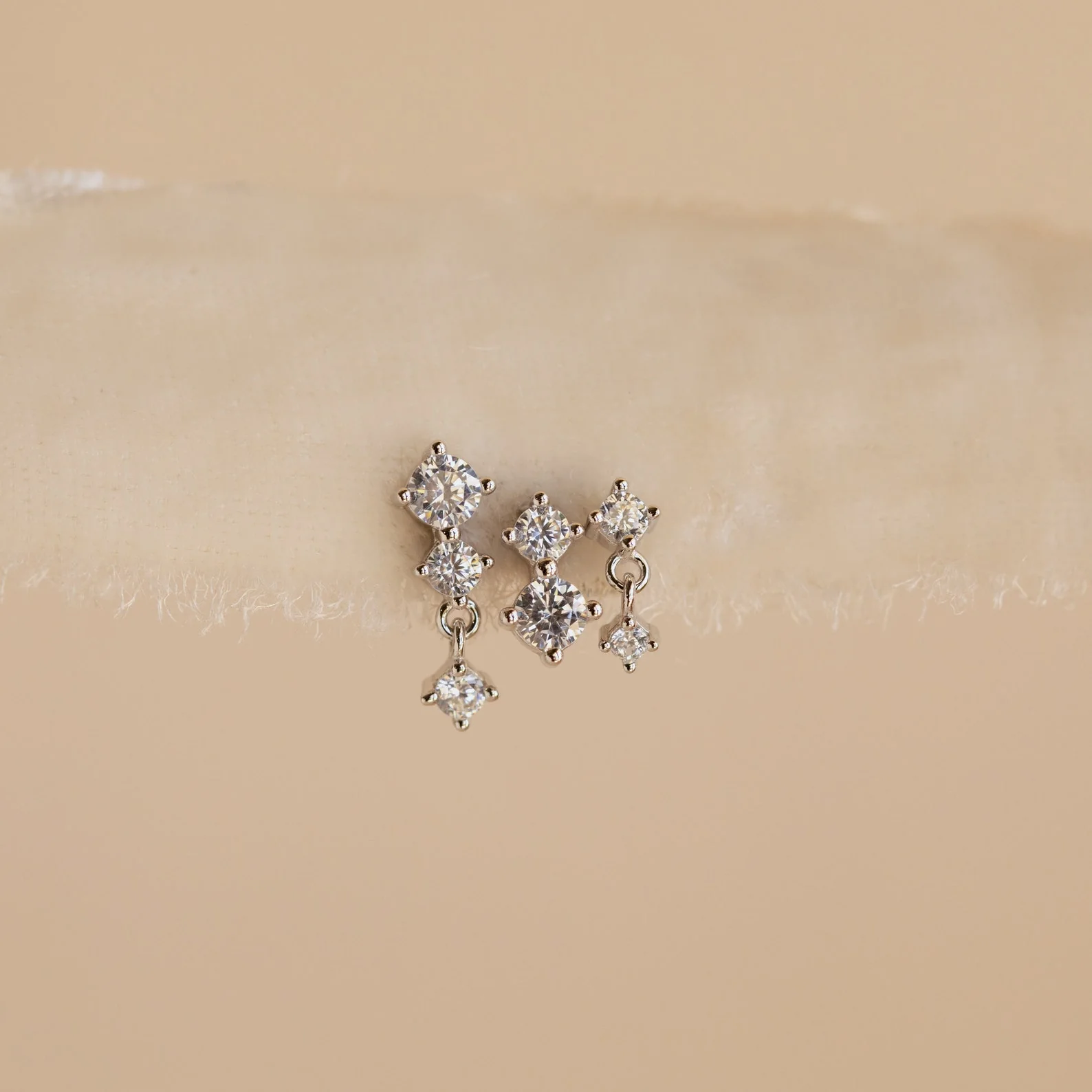 Triple Diamond Studs Set - Image 7