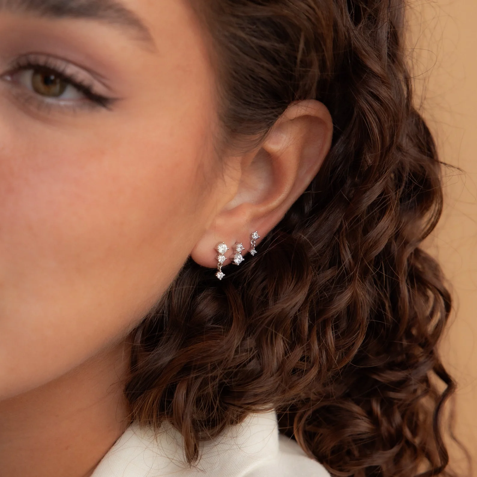 Triple Diamond Studs Set - Image 8