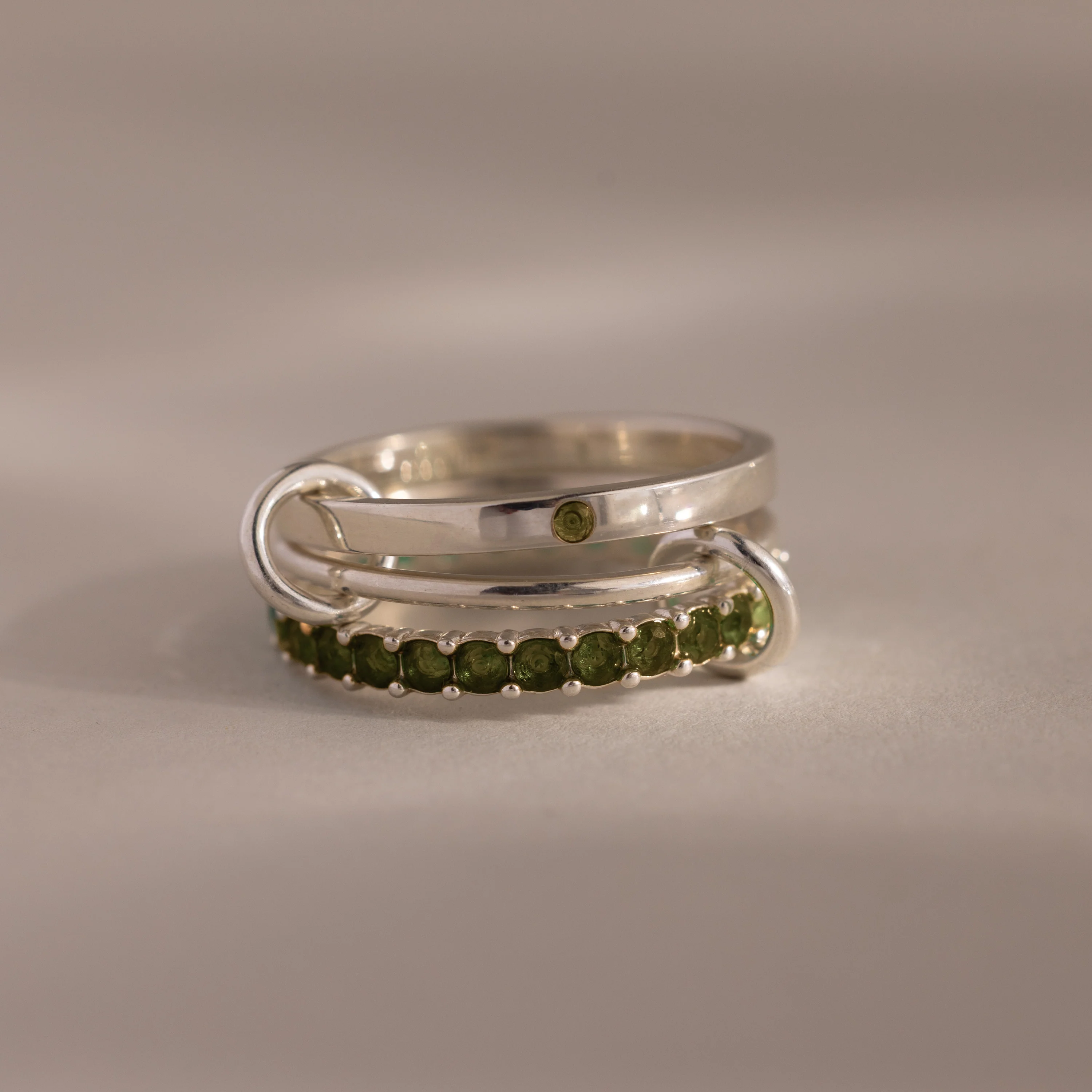 Triple Linked Birthstone Ring Set - Image 18