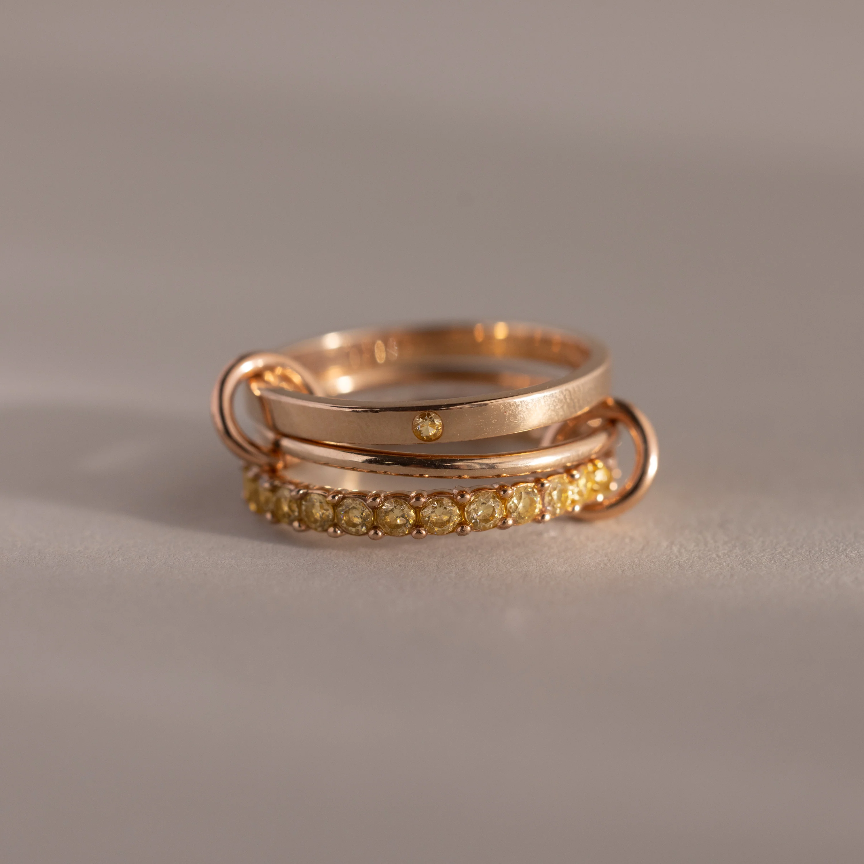 Triple Linked Topaz Ring Set - Image 5