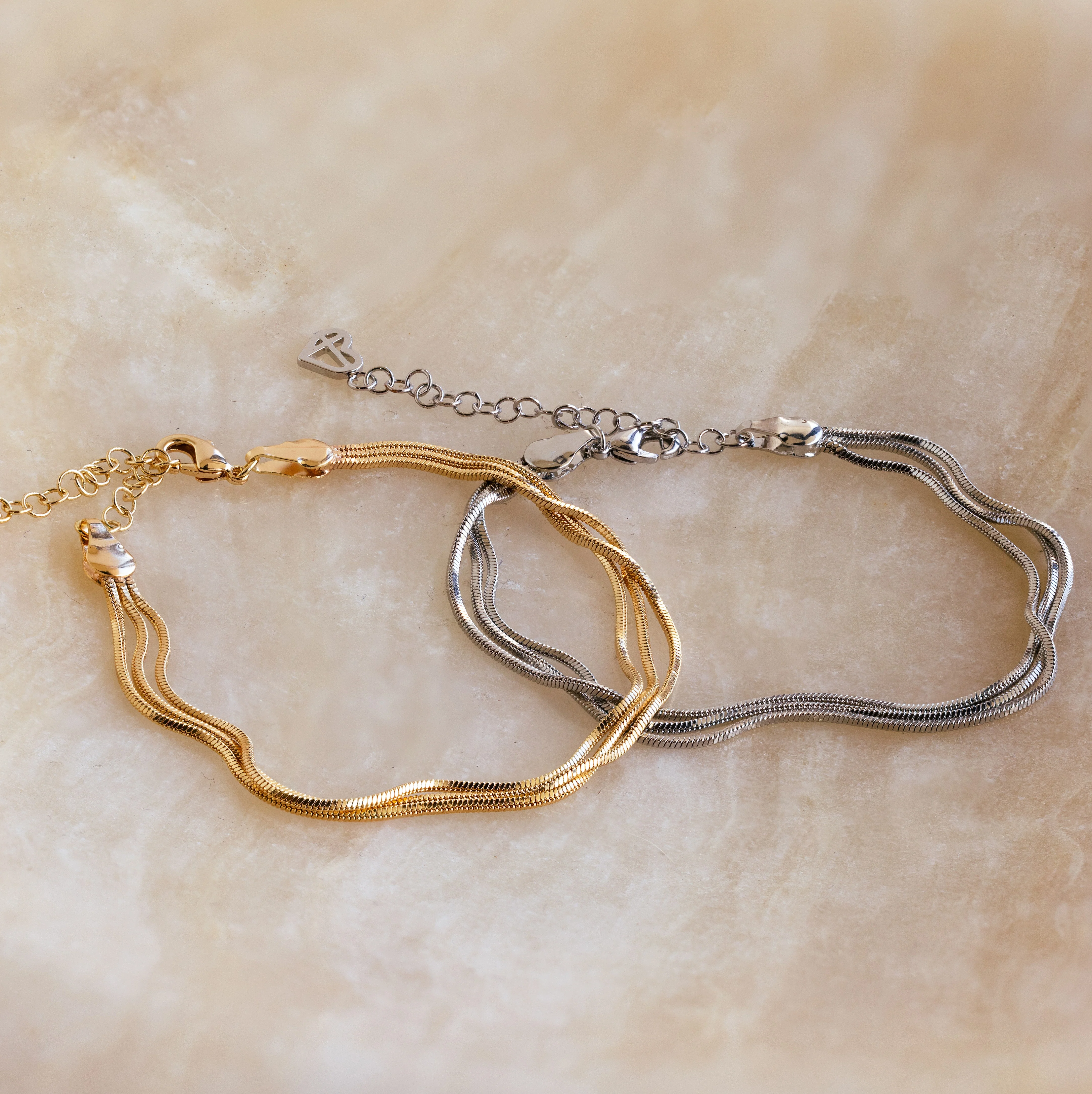Triple Snake Chain Bracelet - Image 4