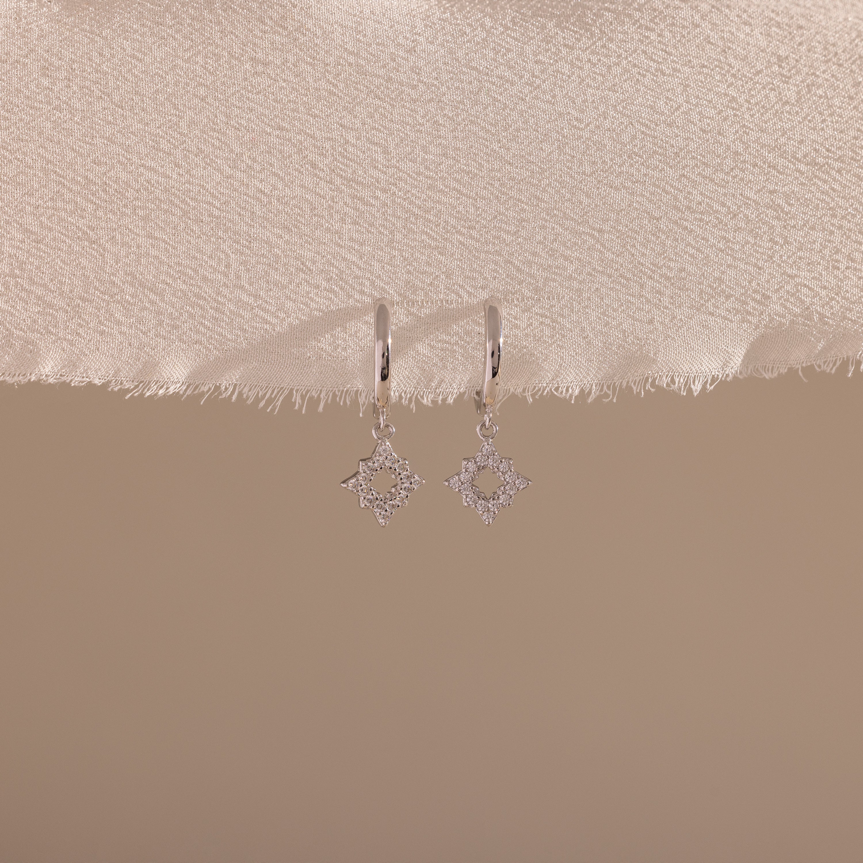 Twilight Star Hoops in Silver - Image 3