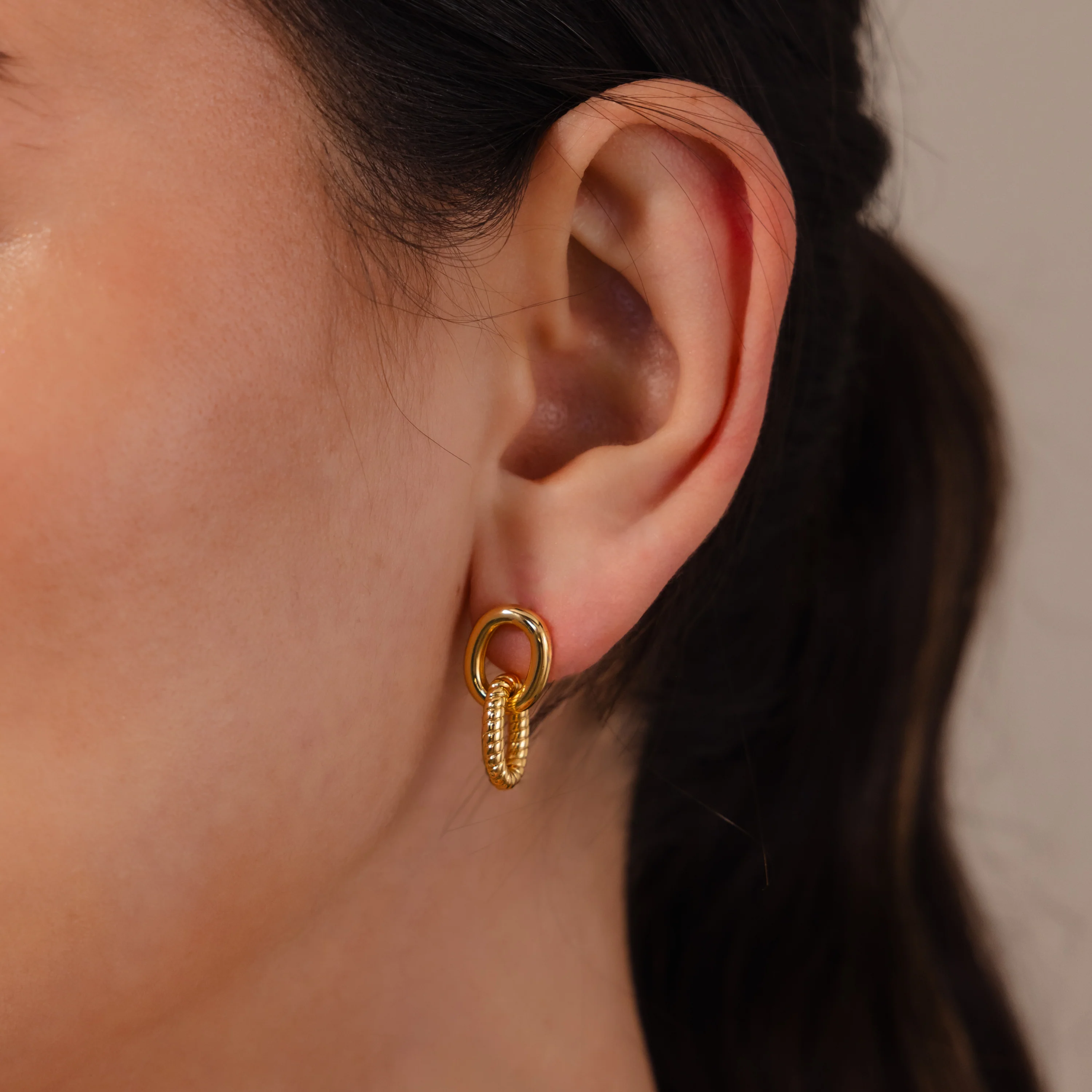 Twisted Link Earrings - Image 2