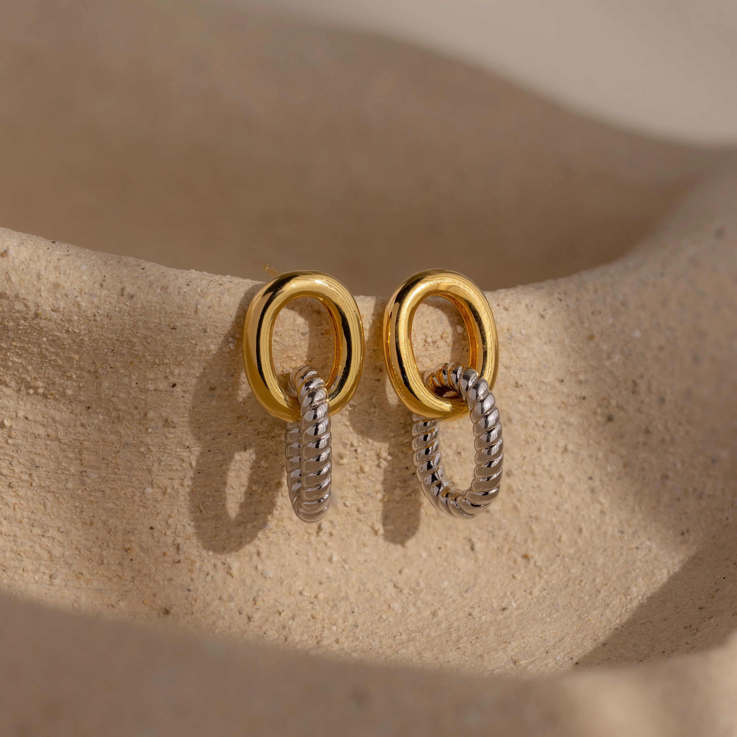 Twisted Link Earrings - Image 3