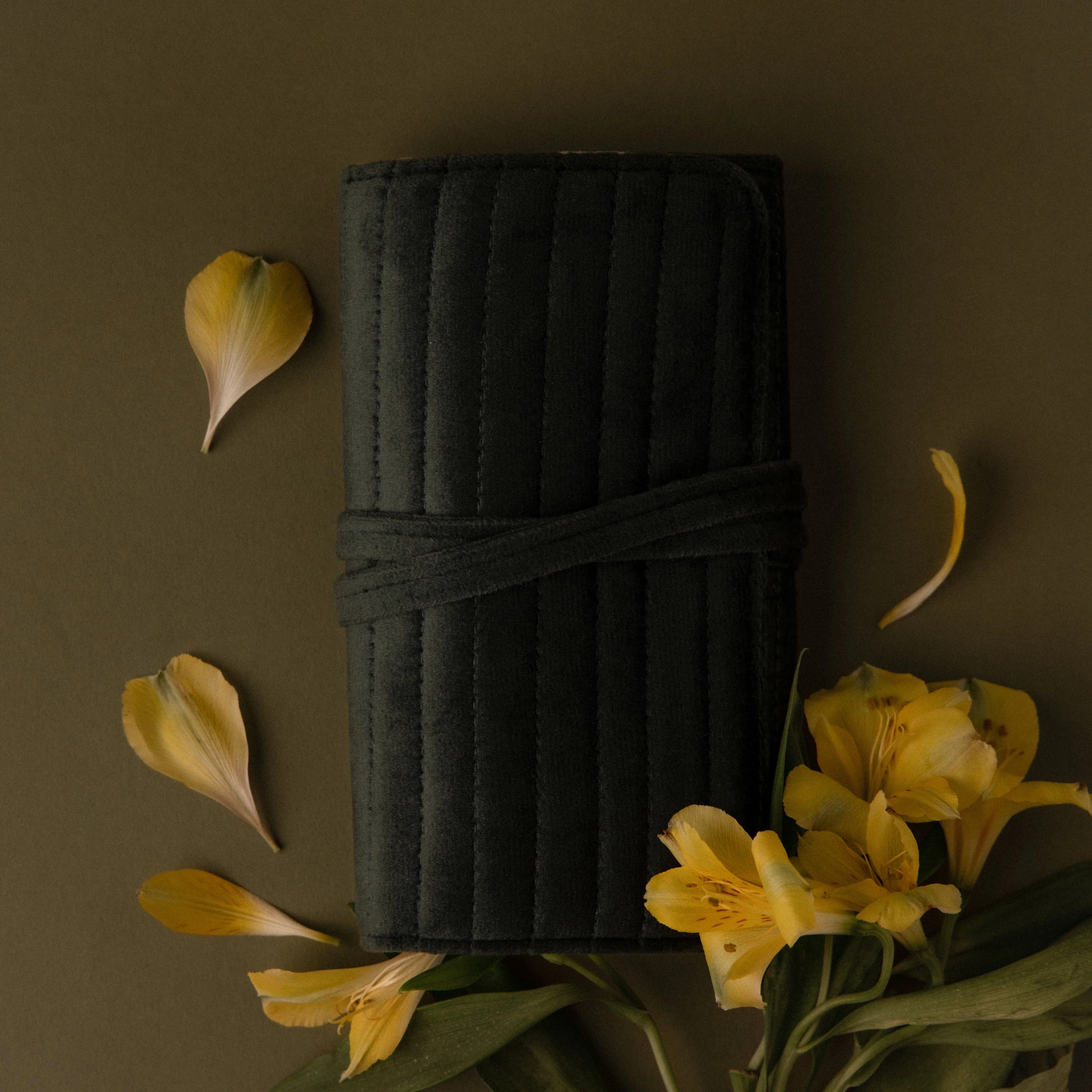 Velvet Roll-Up Jewelry Case - Image 2