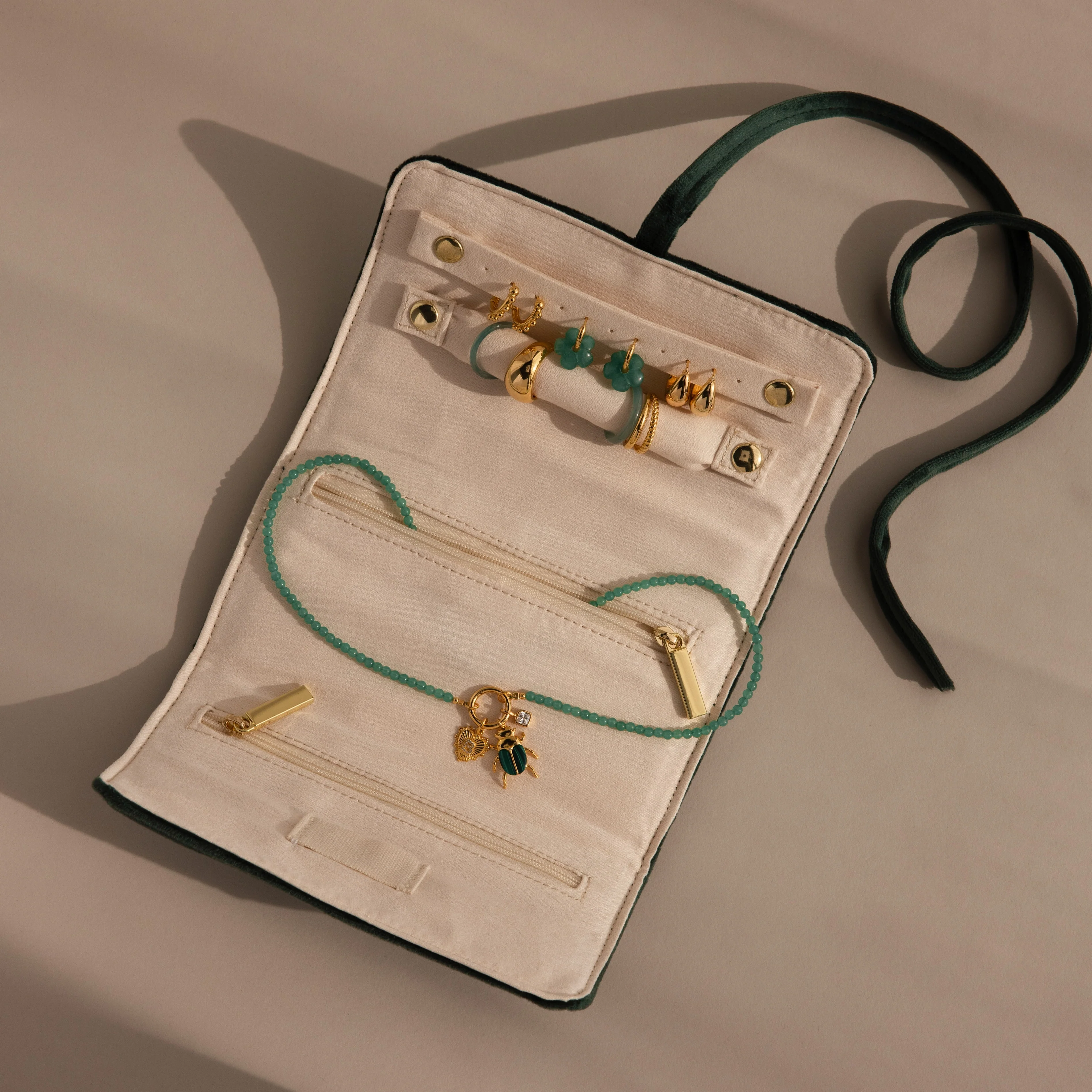 Velvet Roll-Up Jewelry Case - Image 5