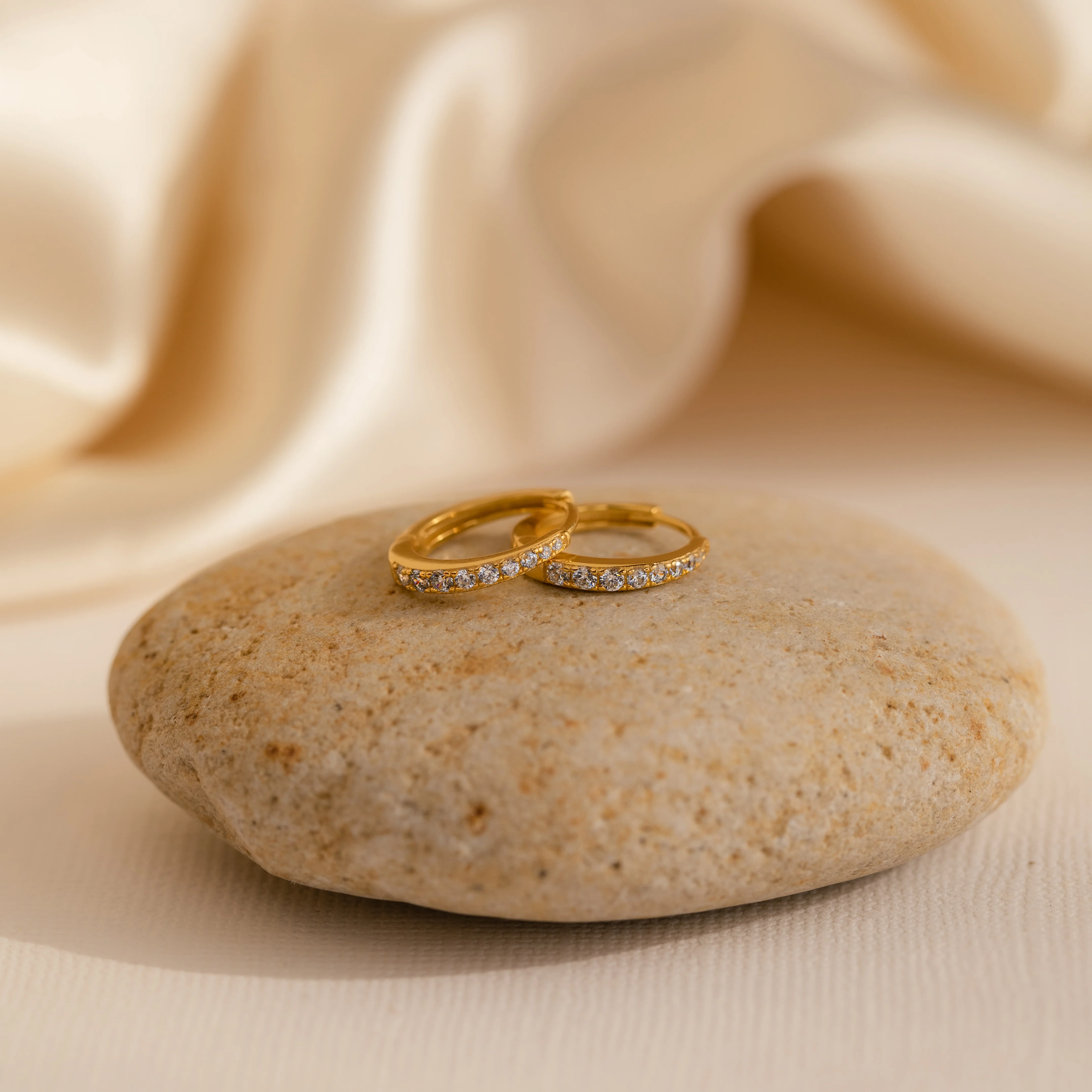 Vera Pave Birthstone Huggies - Image 11