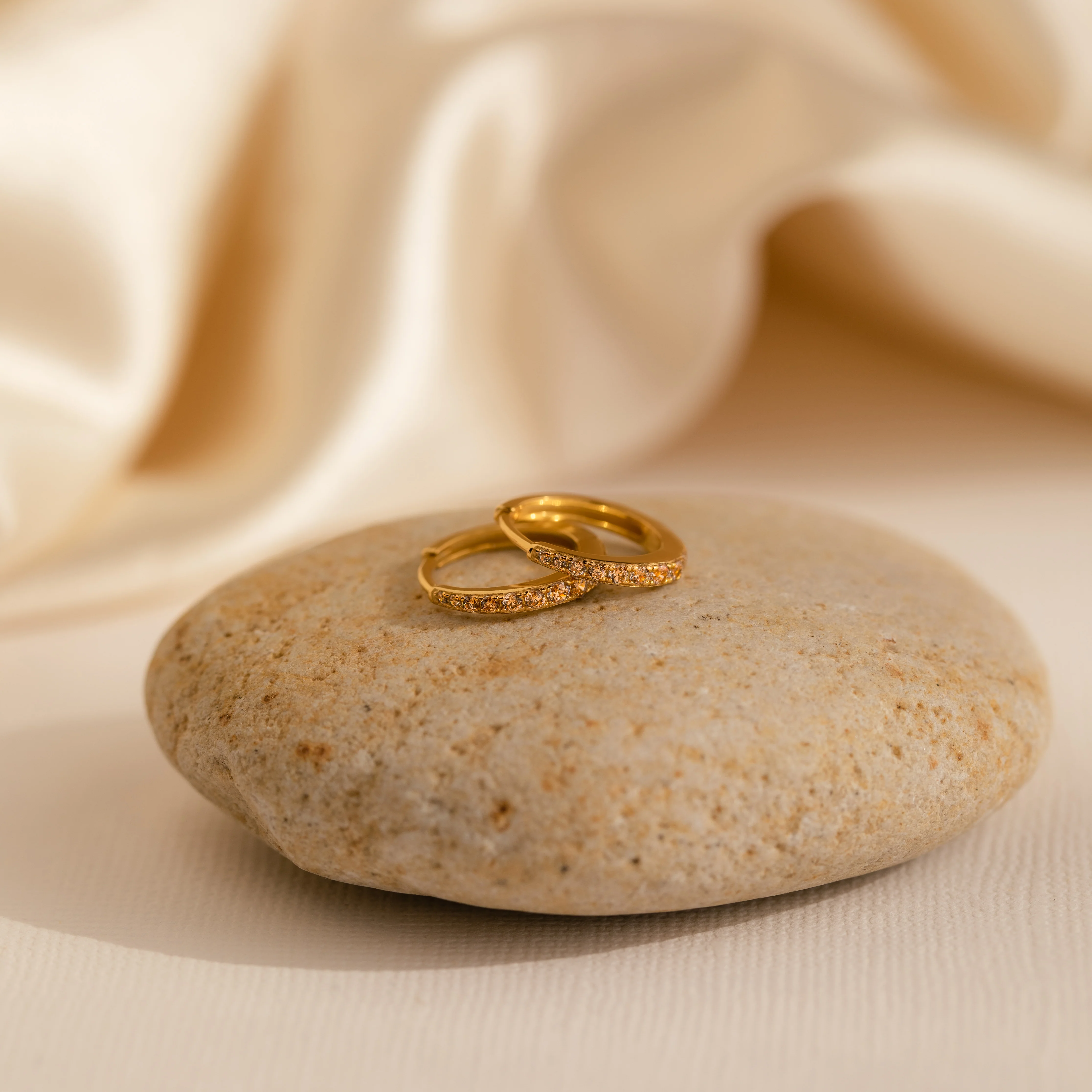 Vera Pave Birthstone Huggies - Image 12