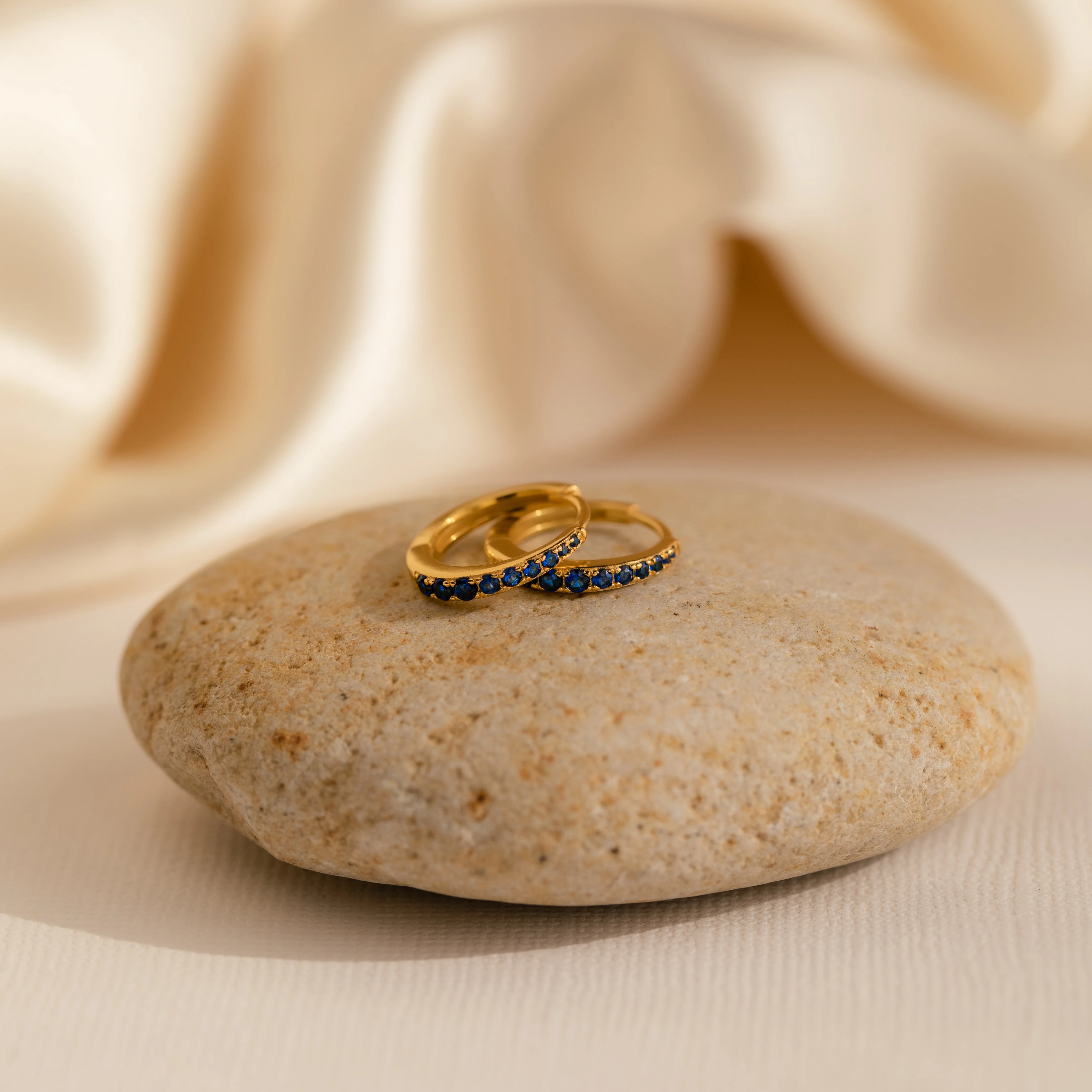 Vera Pave Birthstone Huggies - Image 13