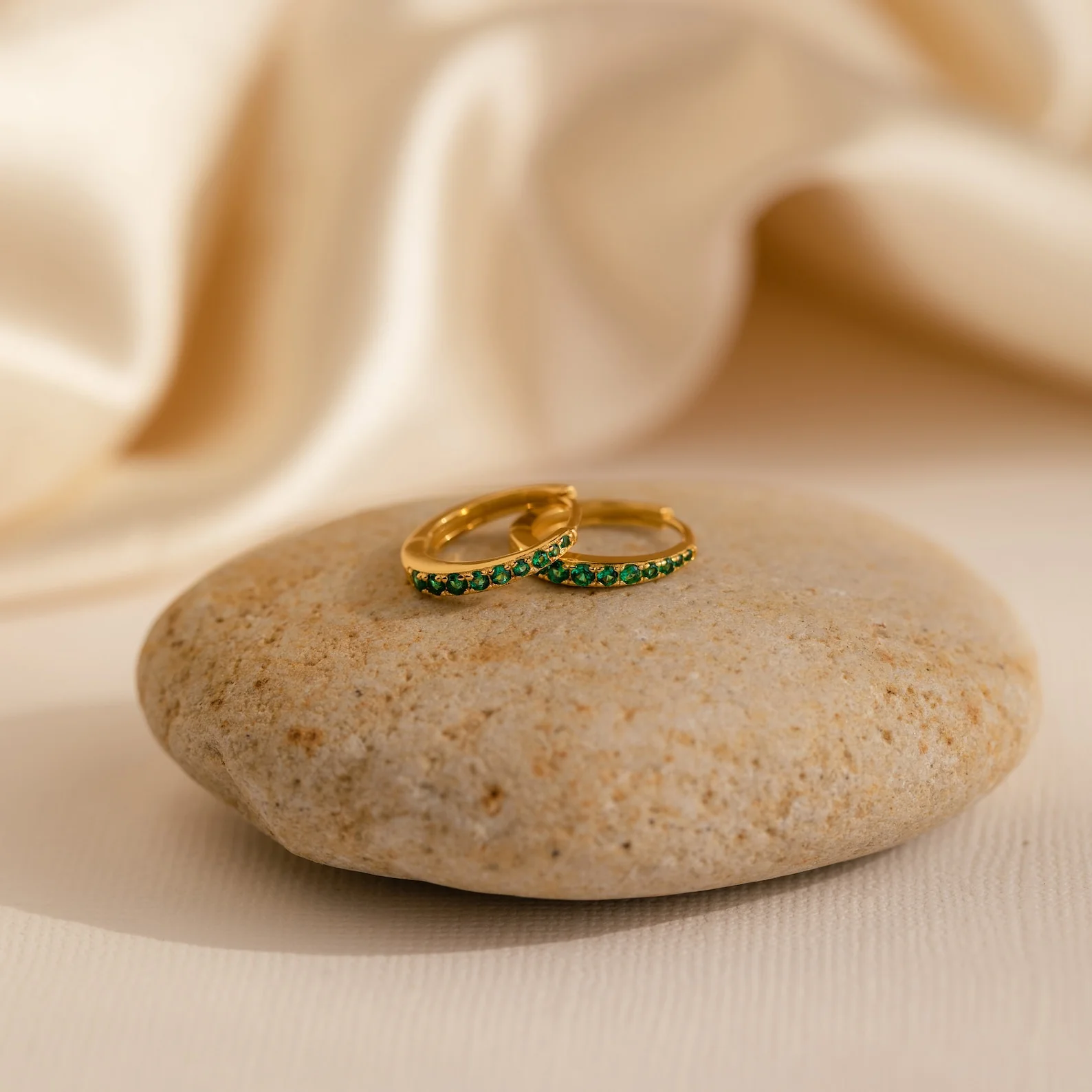 Vera Pave Birthstone Huggies - Image 8