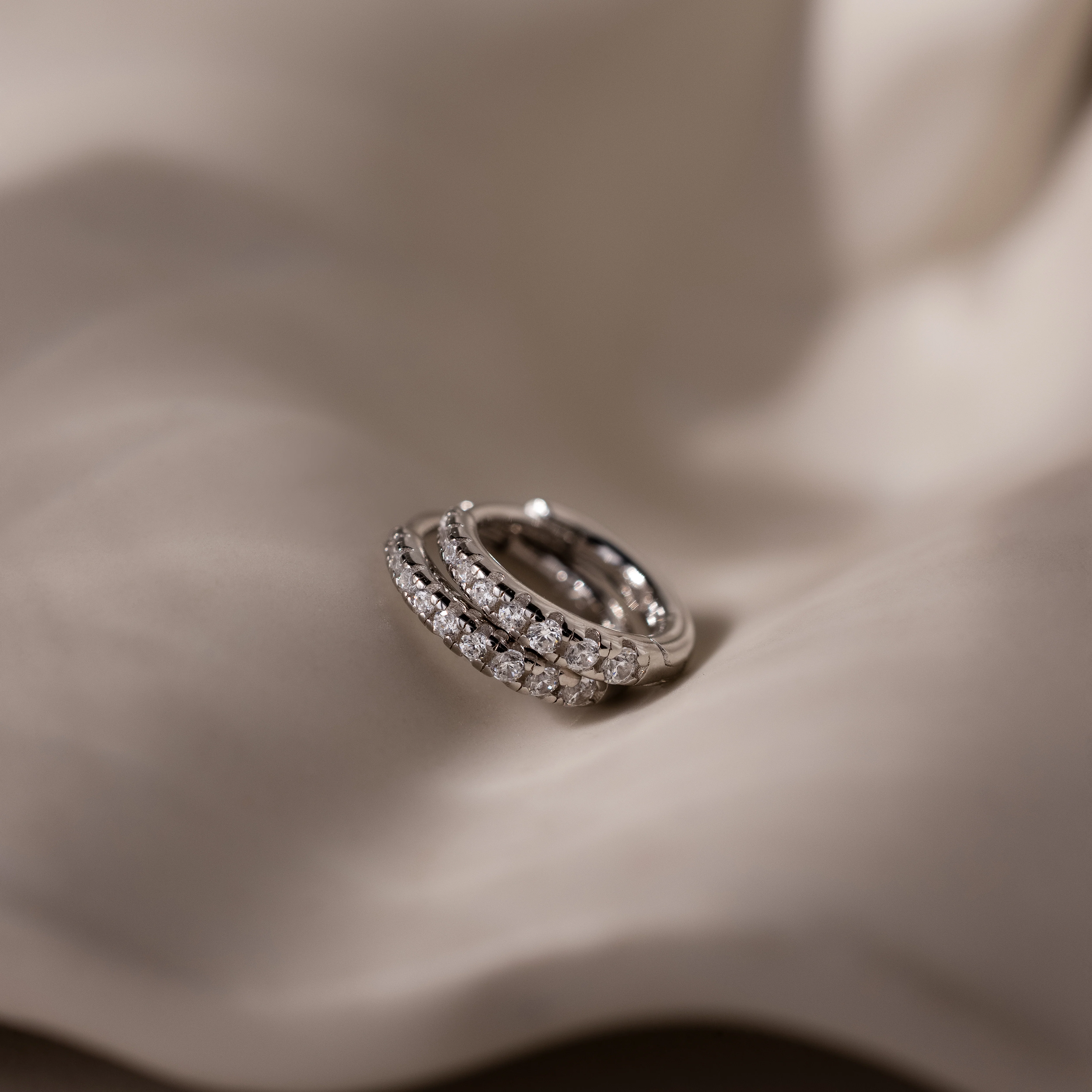 Vera Pave Huggies in Silver - Image 3