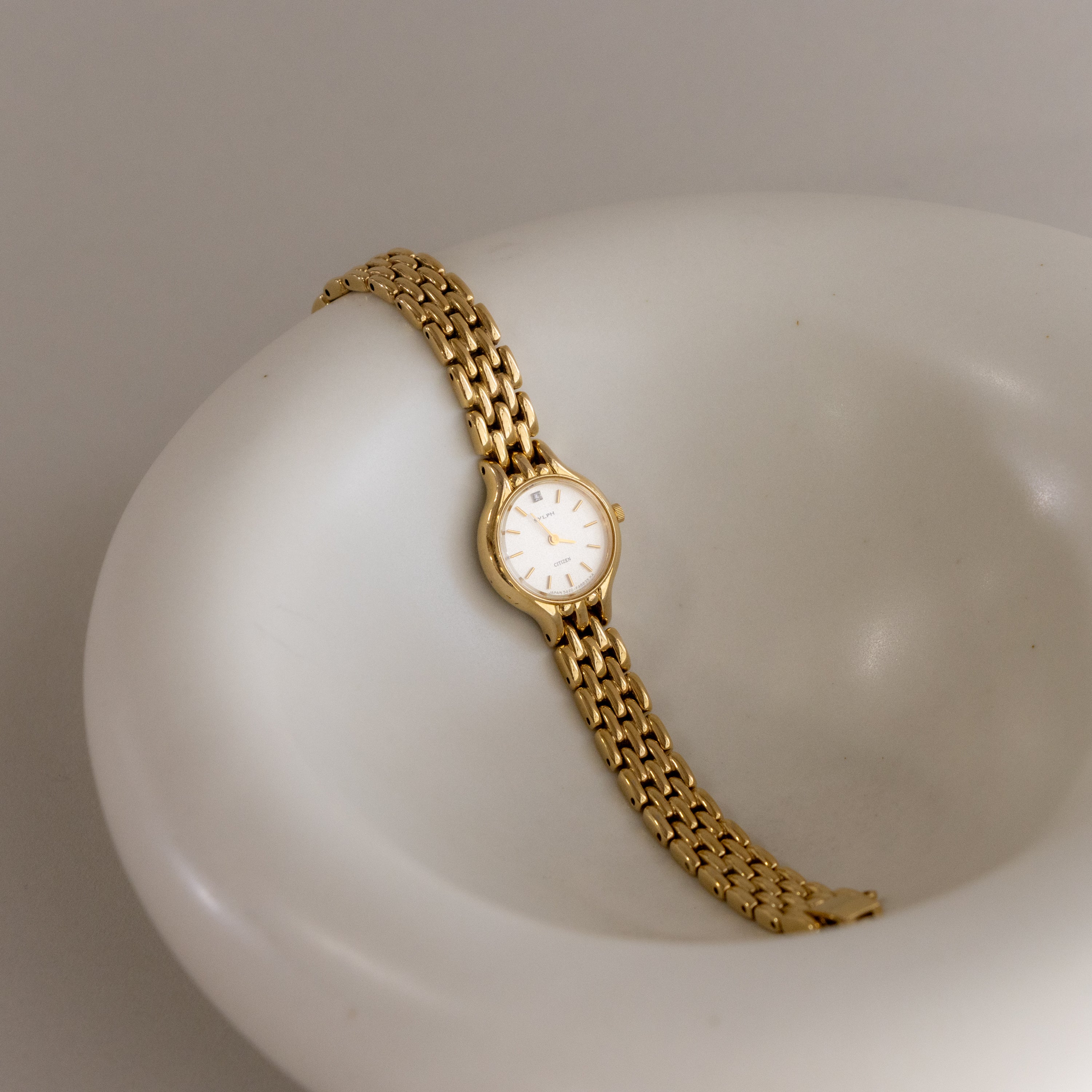 Vintage Citizen Sylph Shimmer Gold Watch - Image 2