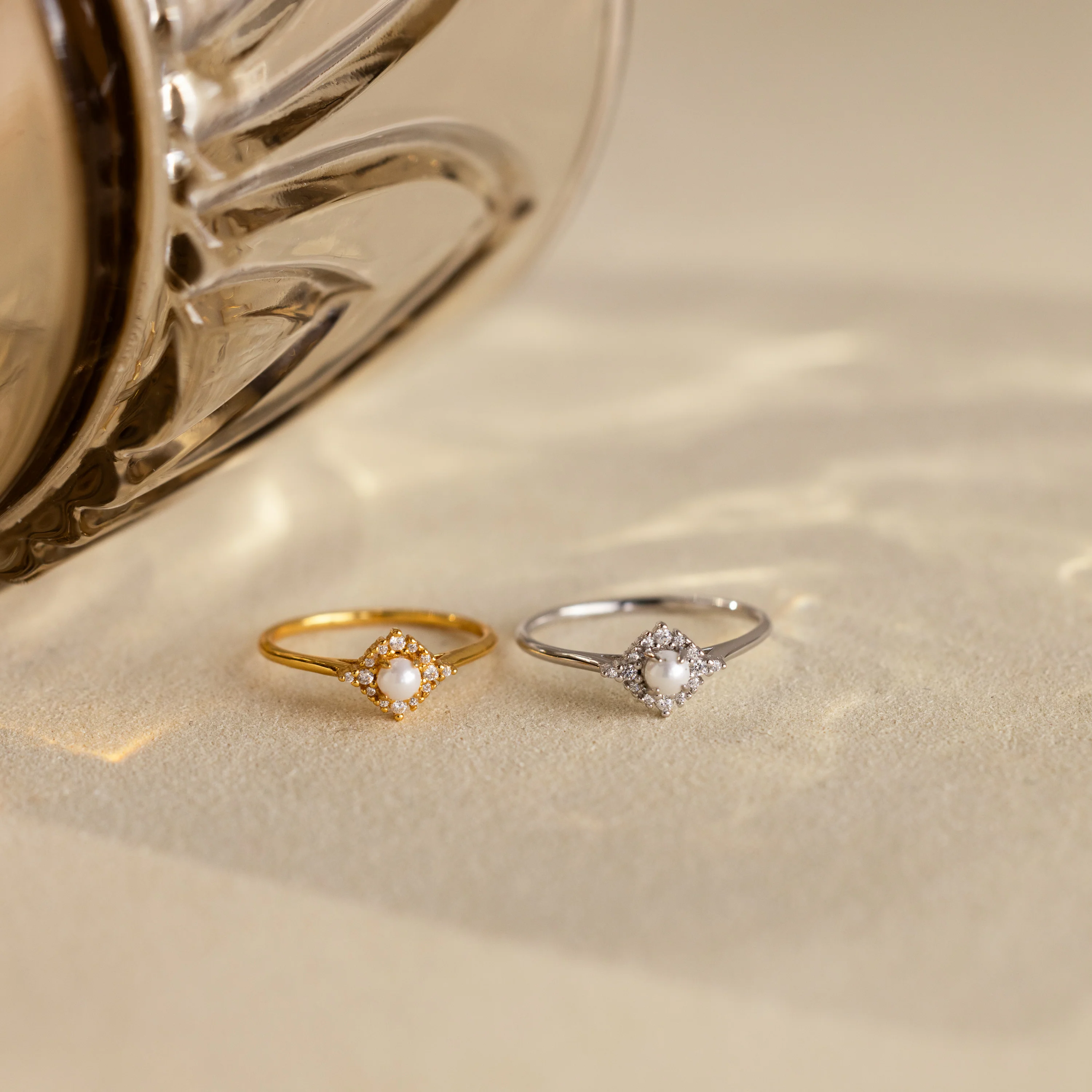 Vintage Pave Pearl Ring - Image 4