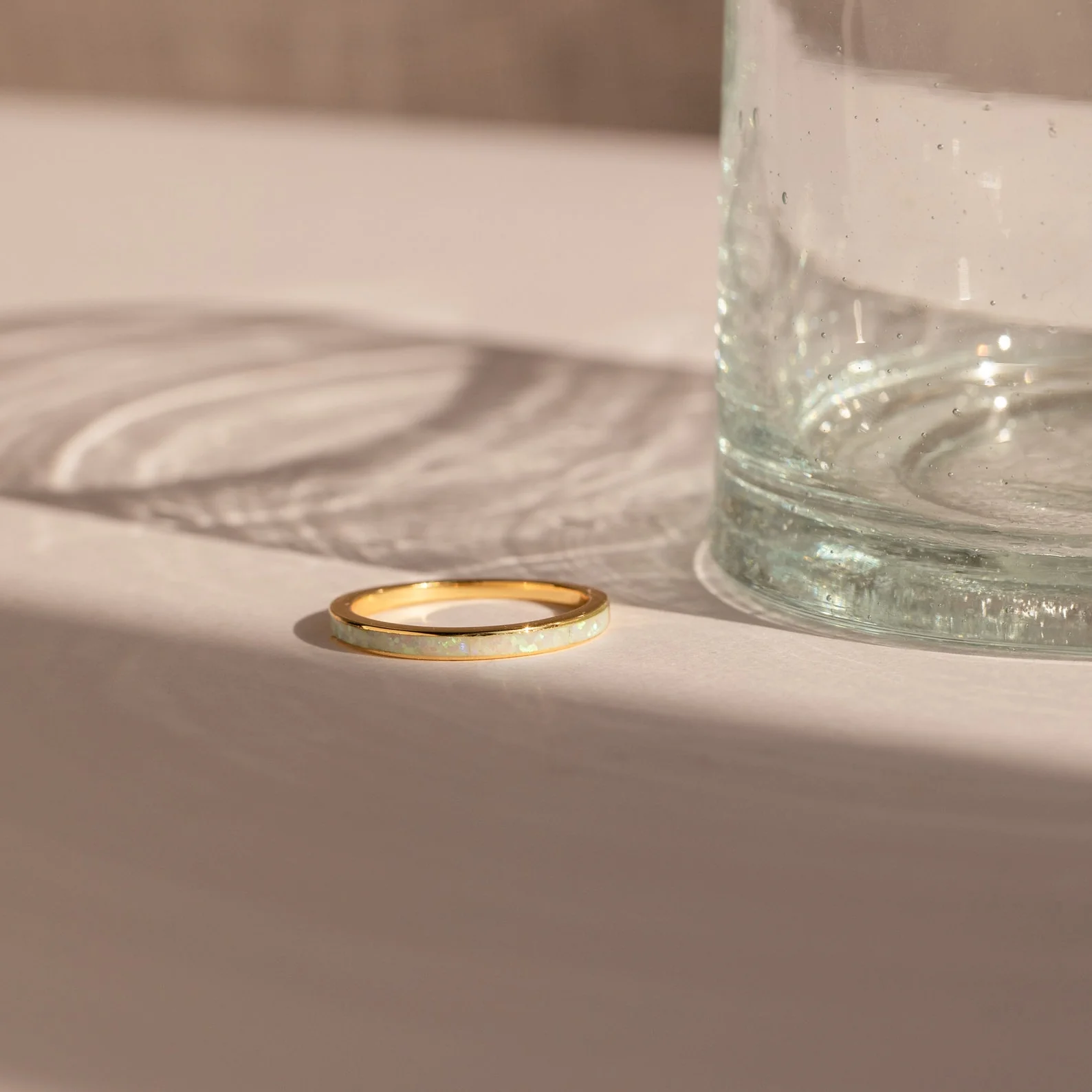 White Opal Inlay Band - Image 9