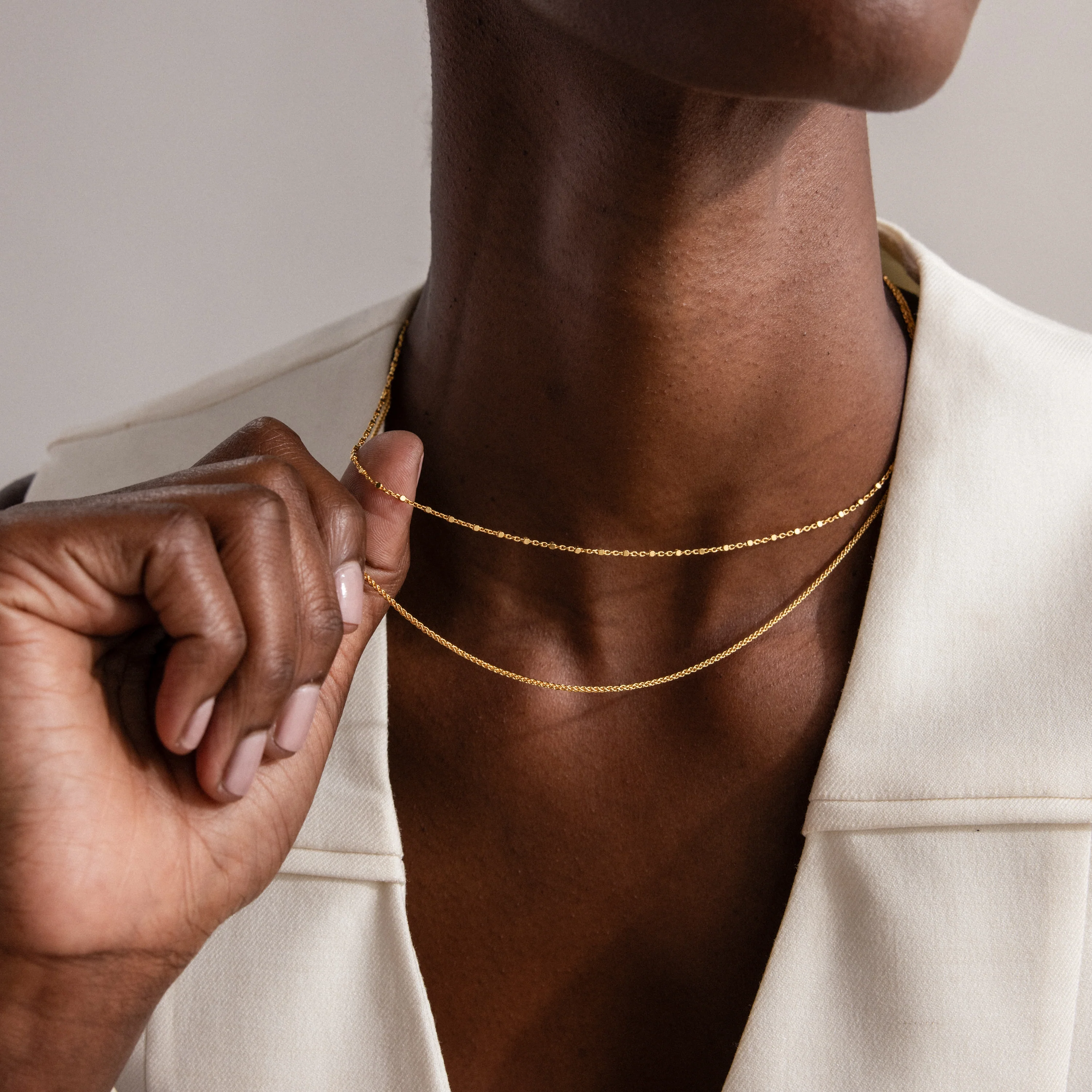 Woven Chain Necklace in 18K Gold - Image 4