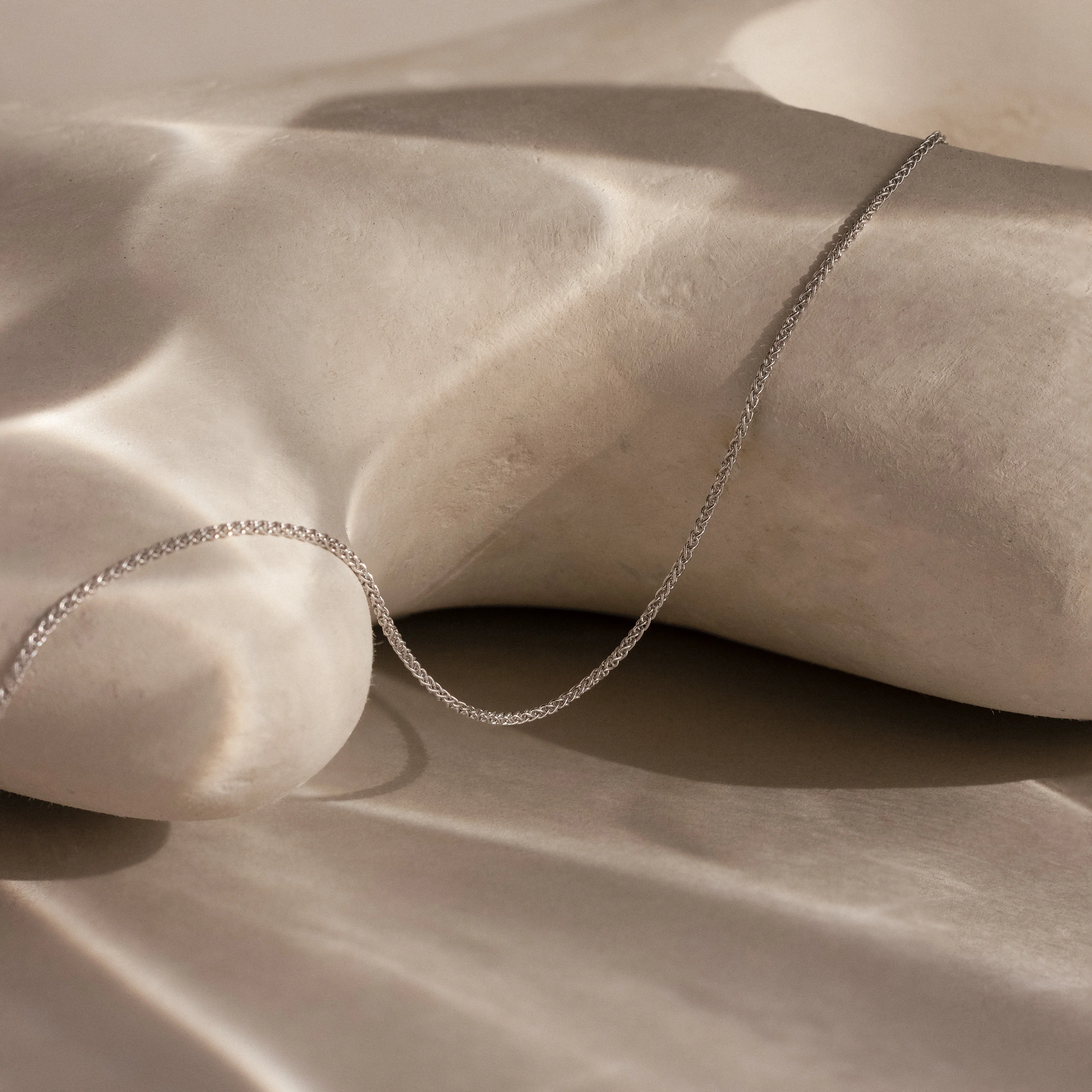 Woven Chain Necklace in Silver - Image 5